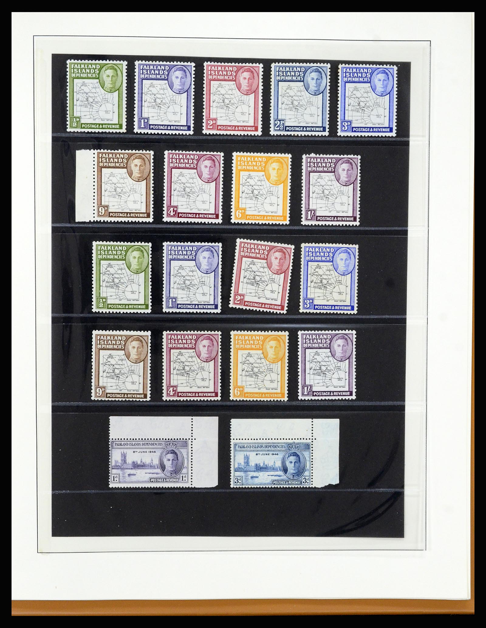 36929 046 - Postzegelverzameling 36929 Falkland Islands dependencies 1944-1997.