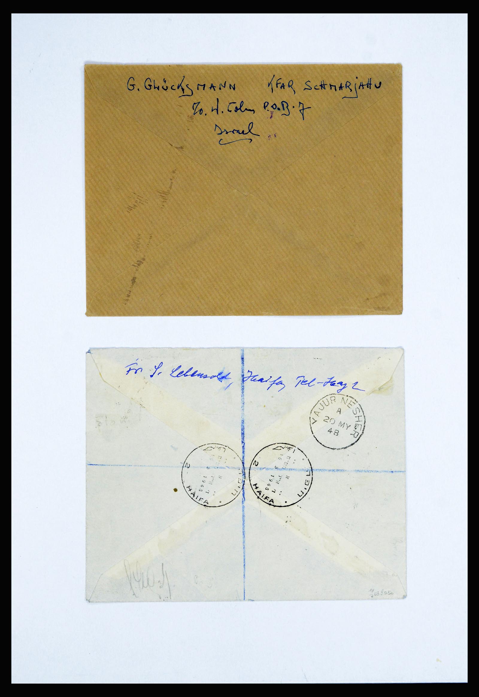 36931 002 - Postzegelverzameling 36931 Israël brieven 1948-1950.