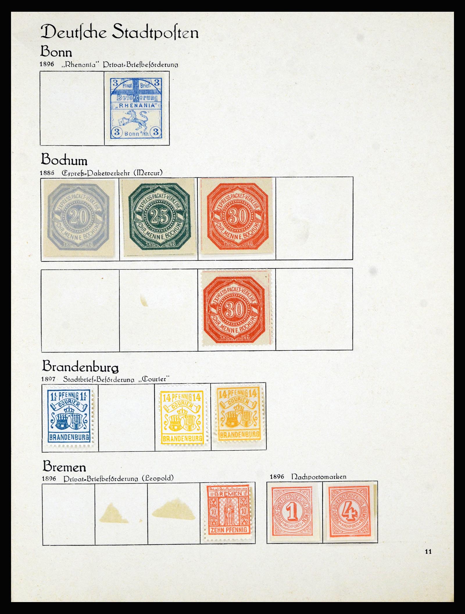 36932 003 - Postzegelverzameling 36932 Duitsland stadspost 1884-1900.