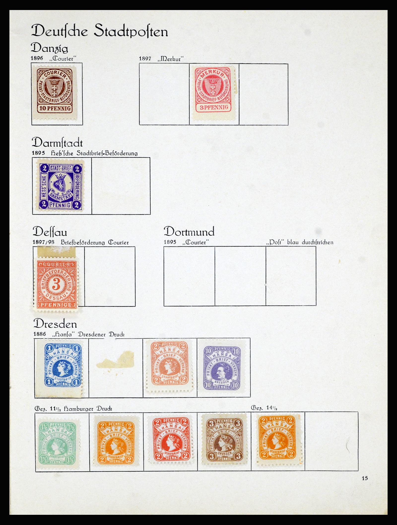 36932 005 - Postzegelverzameling 36932 Duitsland stadspost 1884-1900.