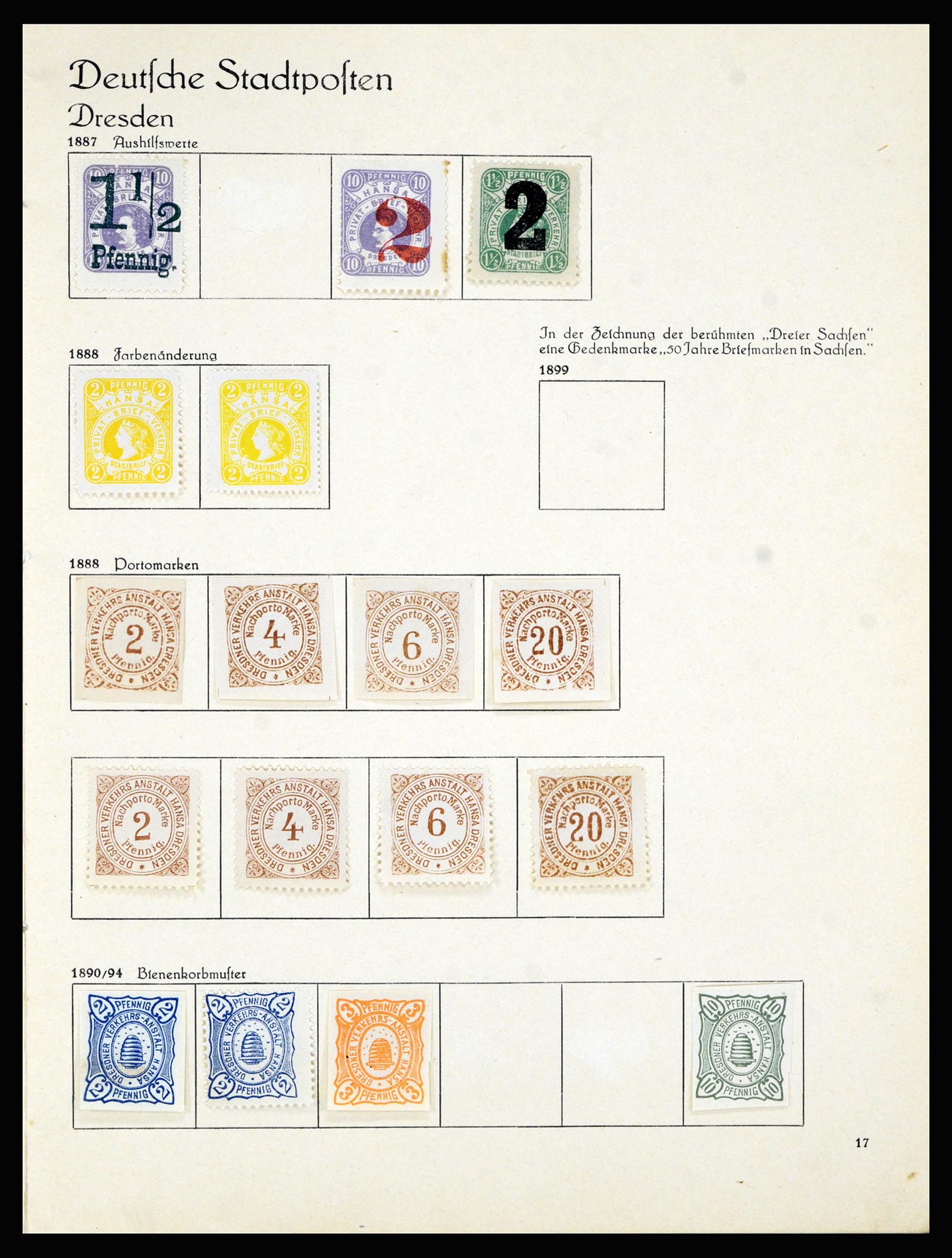 36932 006 - Postzegelverzameling 36932 Duitsland stadspost 1884-1900.