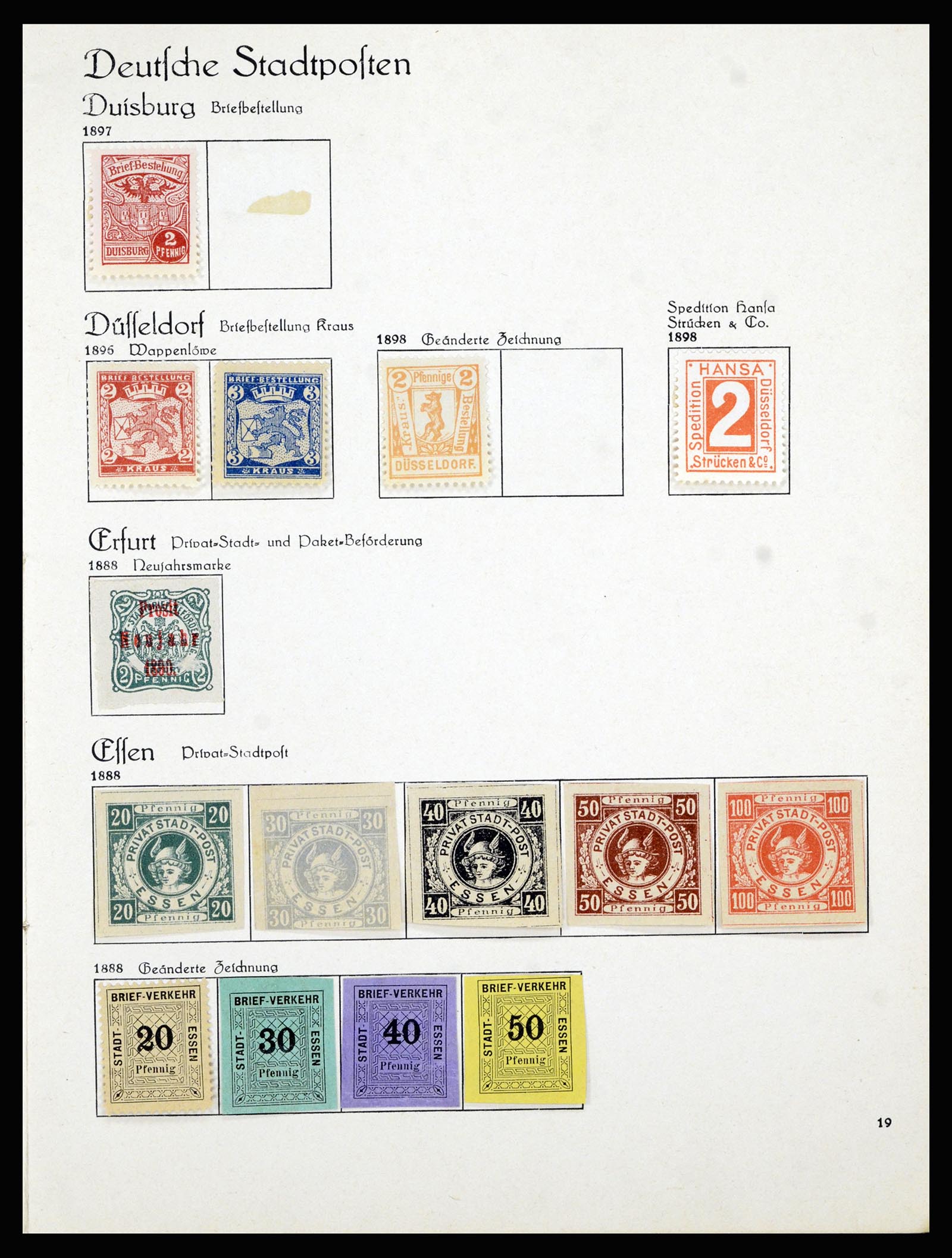 36932 007 - Postzegelverzameling 36932 Duitsland stadspost 1884-1900.