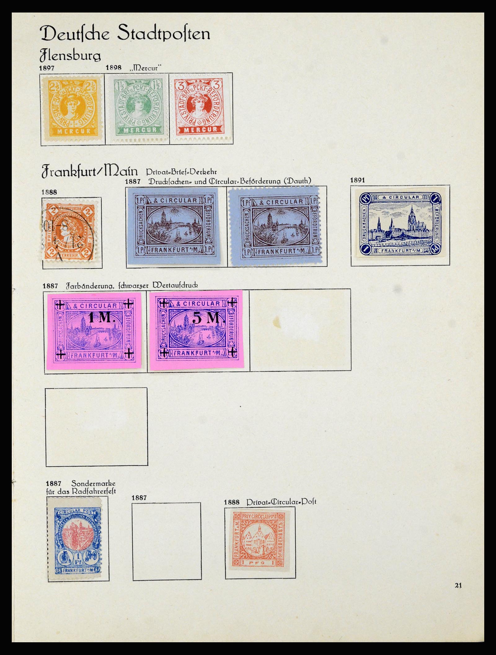 36932 008 - Postzegelverzameling 36932 Duitsland stadspost 1884-1900.