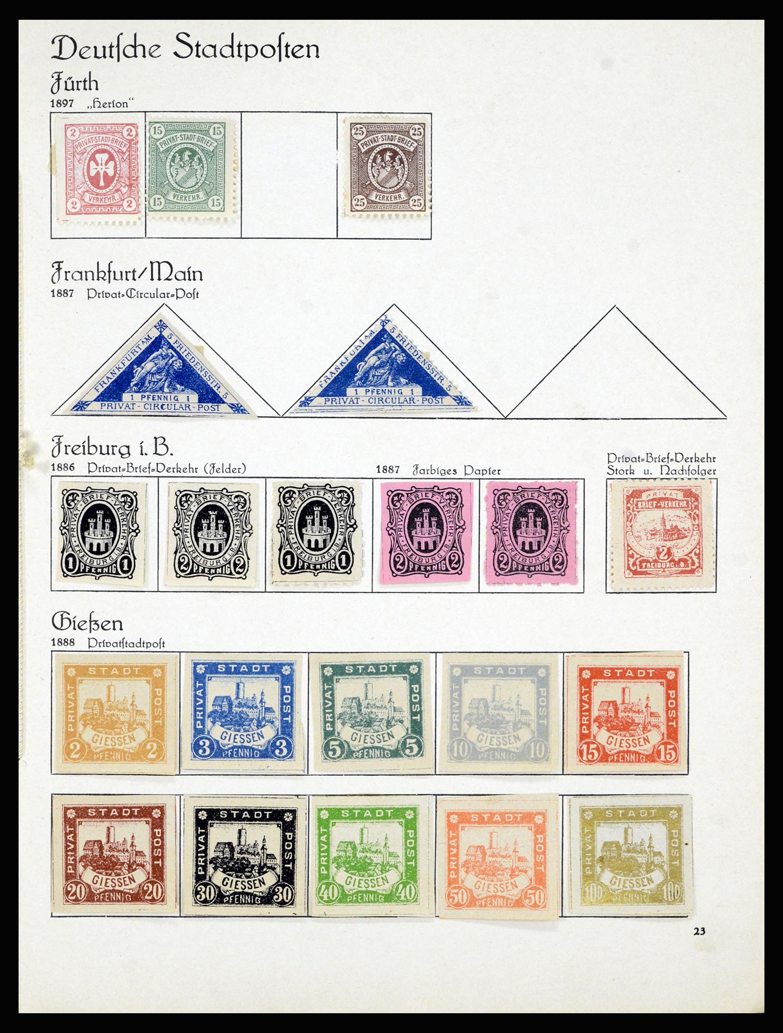 36932 009 - Postzegelverzameling 36932 Duitsland stadspost 1884-1900.