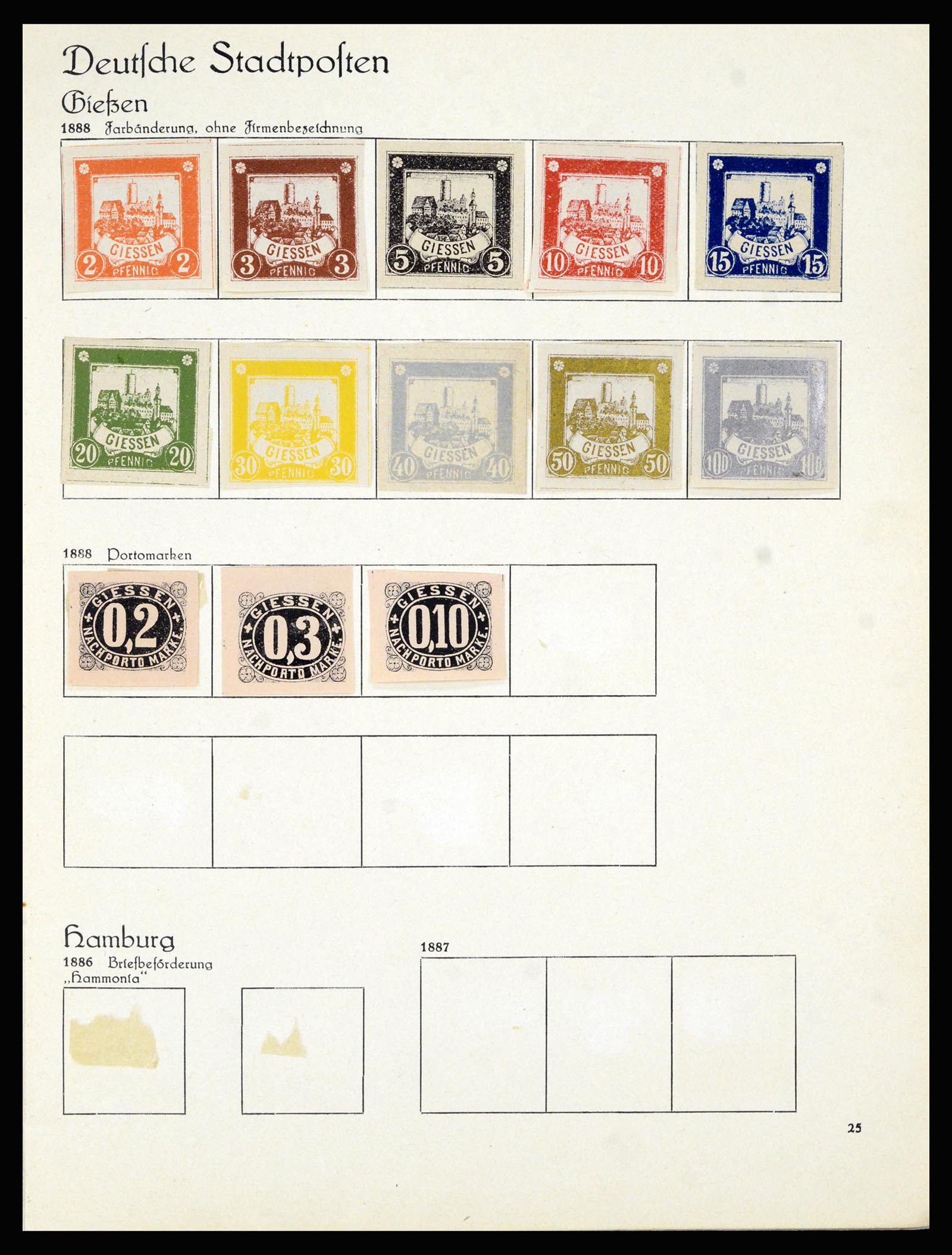 36932 010 - Postzegelverzameling 36932 Duitsland stadspost 1884-1900.