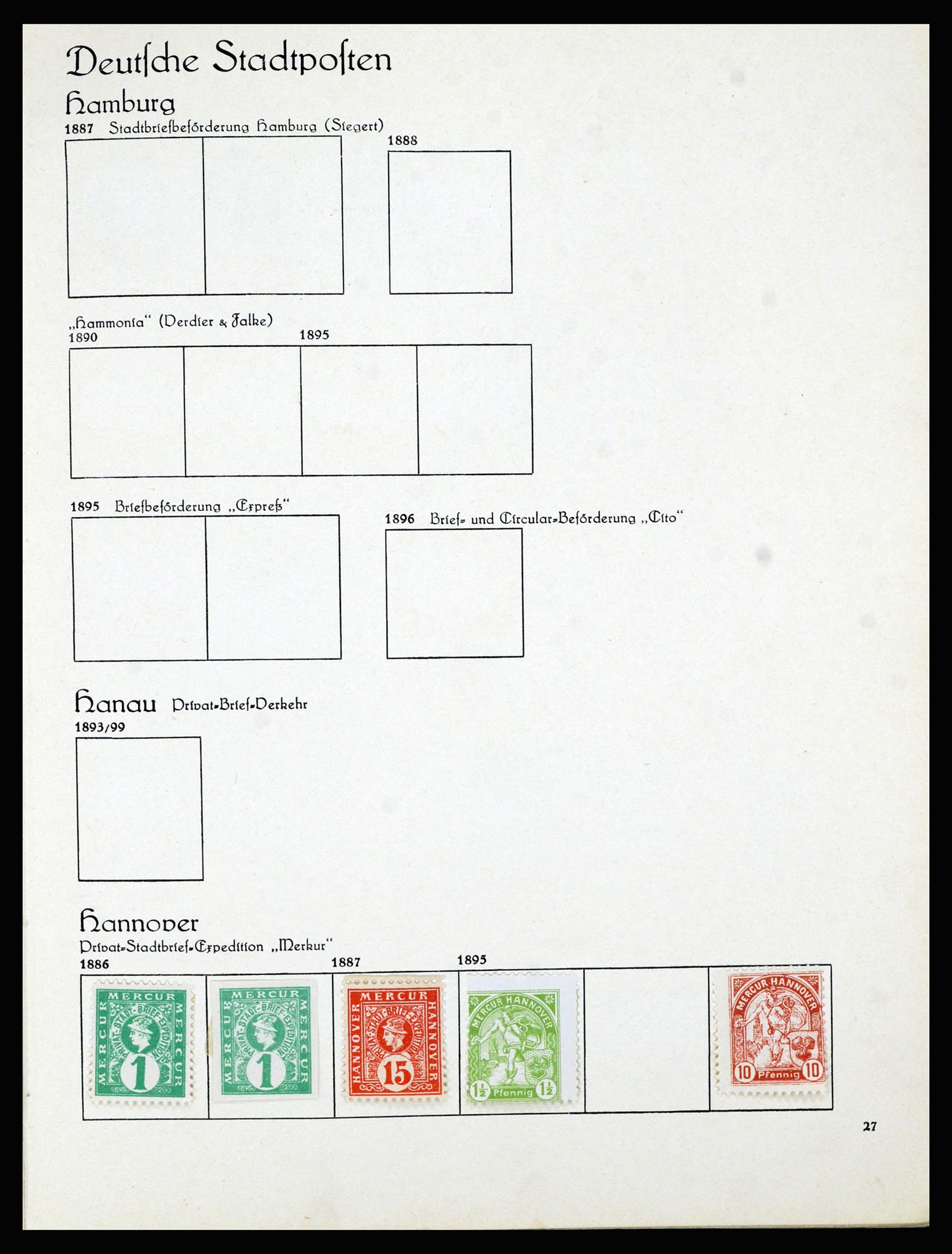 36932 011 - Postzegelverzameling 36932 Duitsland stadspost 1884-1900.