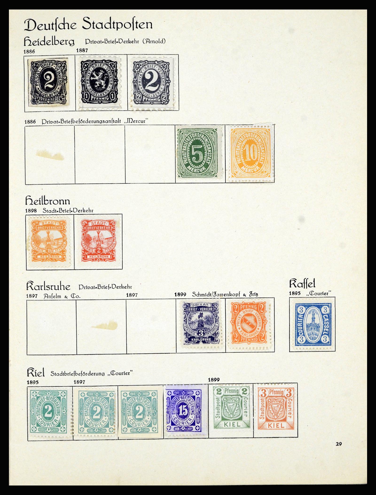 36932 012 - Postzegelverzameling 36932 Duitsland stadspost 1884-1900.