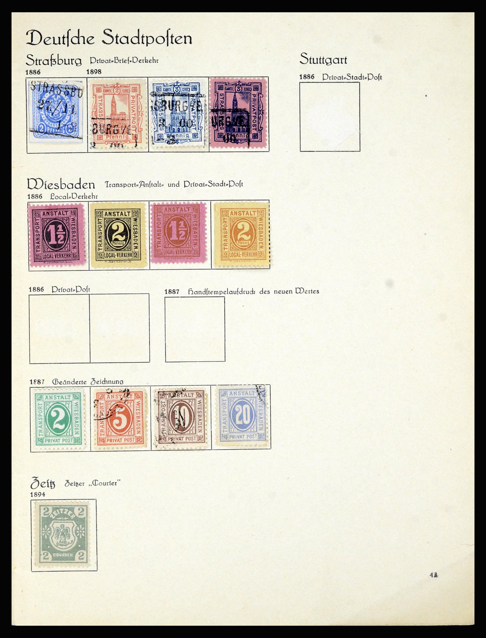 36932 018 - Postzegelverzameling 36932 Duitsland stadspost 1884-1900.
