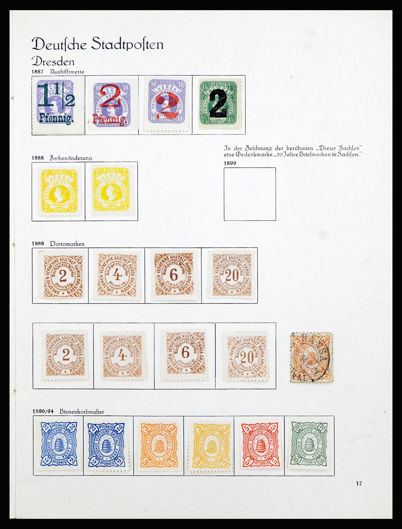 36933 006 - Postzegelverzameling 36933 Duitsland stadspost 1875-1899.