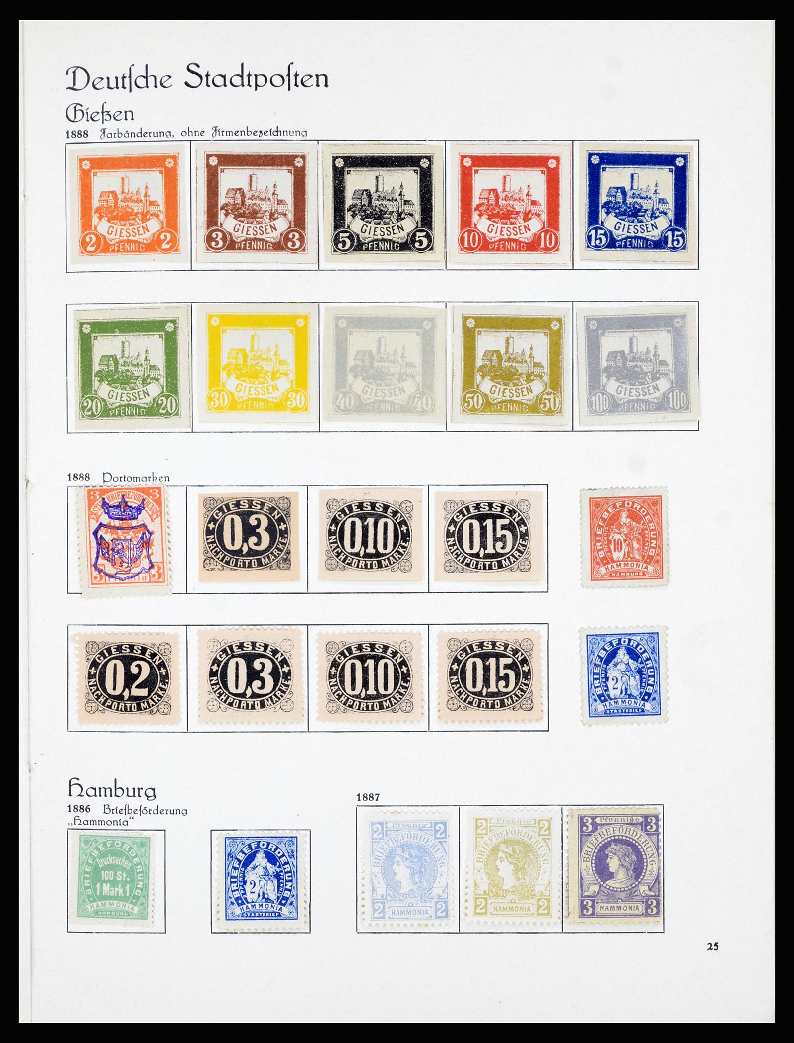 36933 010 - Postzegelverzameling 36933 Duitsland stadspost 1875-1899.
