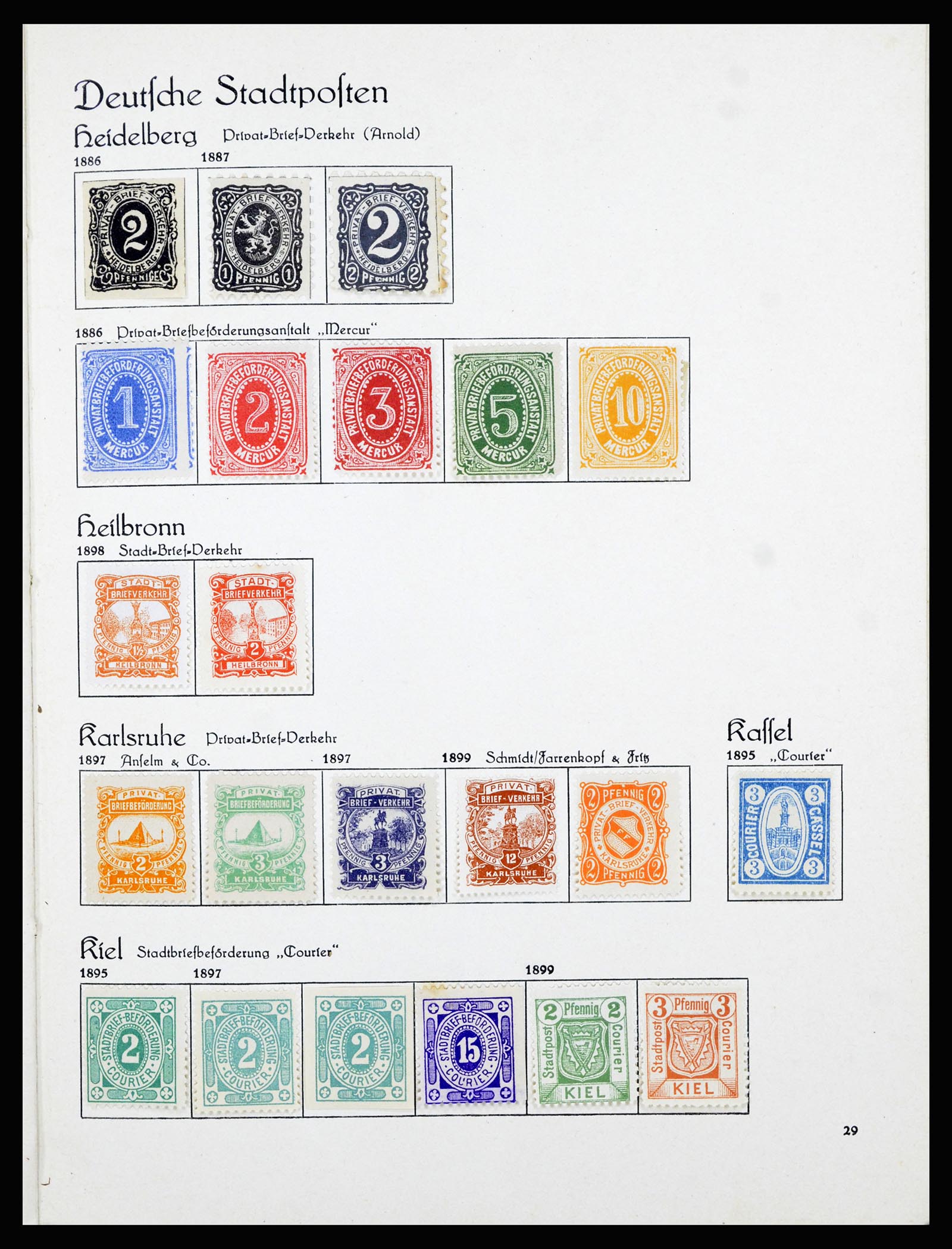 36933 012 - Postzegelverzameling 36933 Duitsland stadspost 1875-1899.