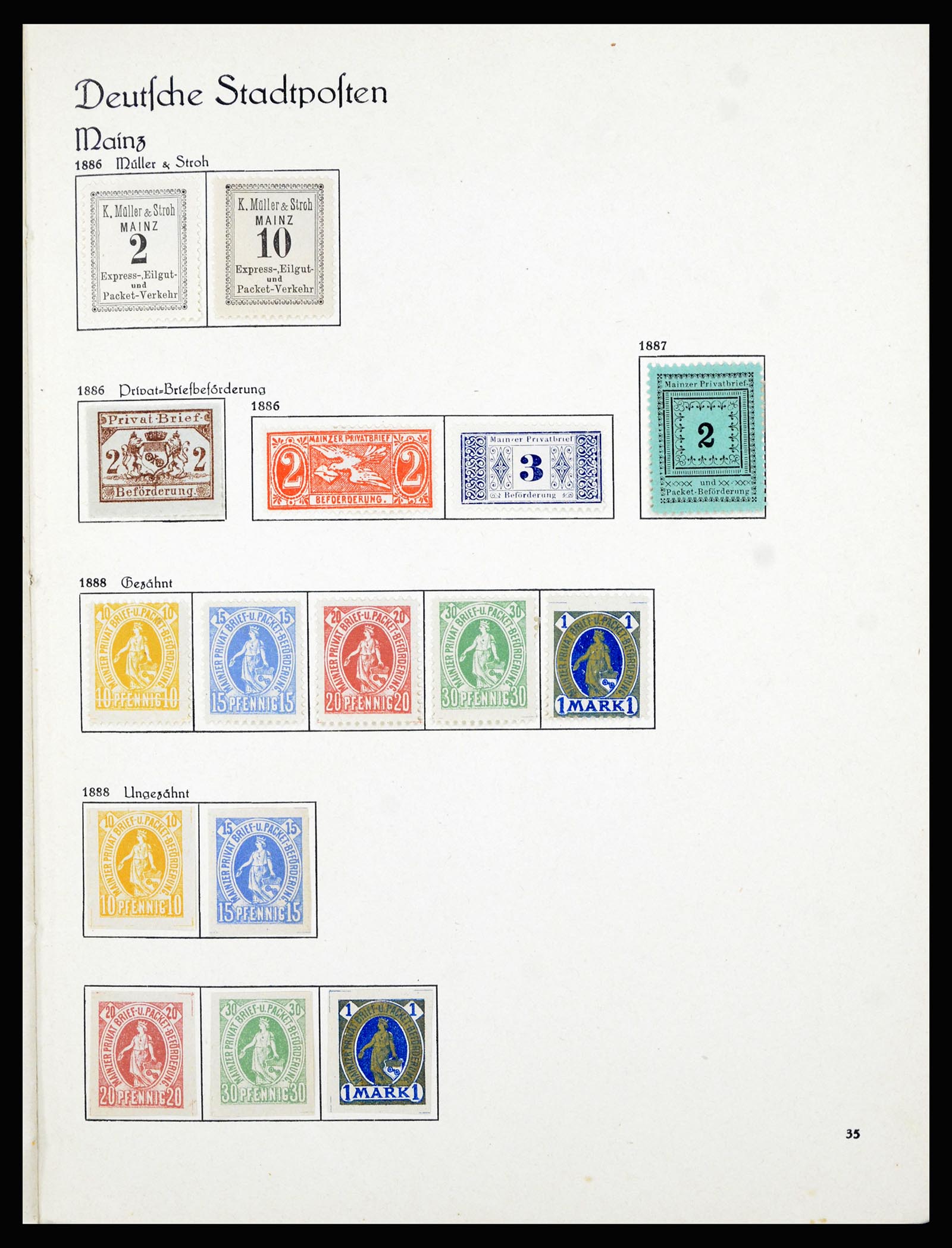 36933 015 - Postzegelverzameling 36933 Duitsland stadspost 1875-1899.