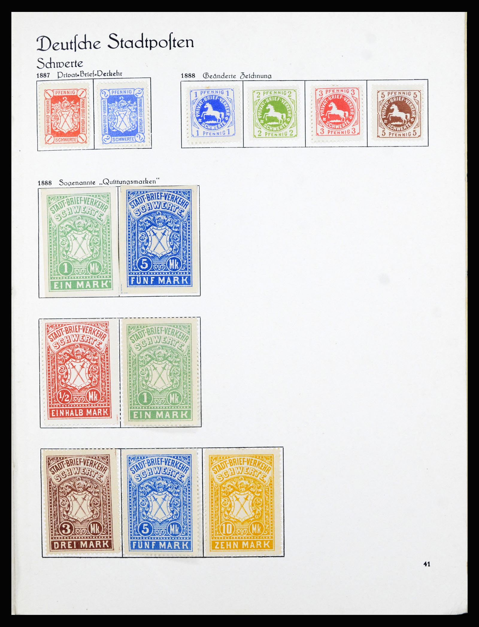 36933 018 - Postzegelverzameling 36933 Duitsland stadspost 1875-1899.