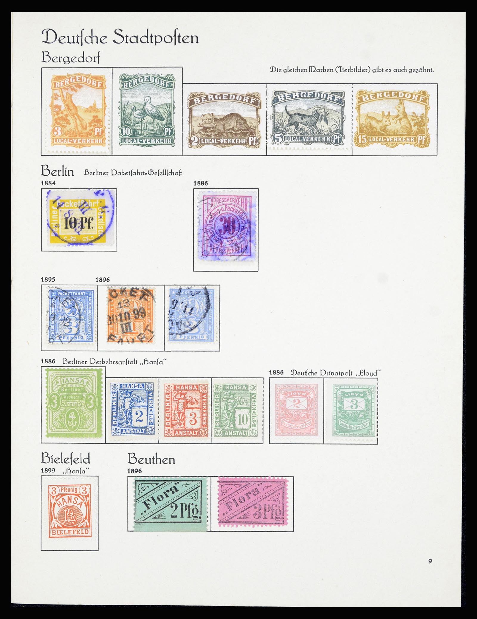 36933 024 - Postzegelverzameling 36933 Duitsland stadspost 1875-1899.