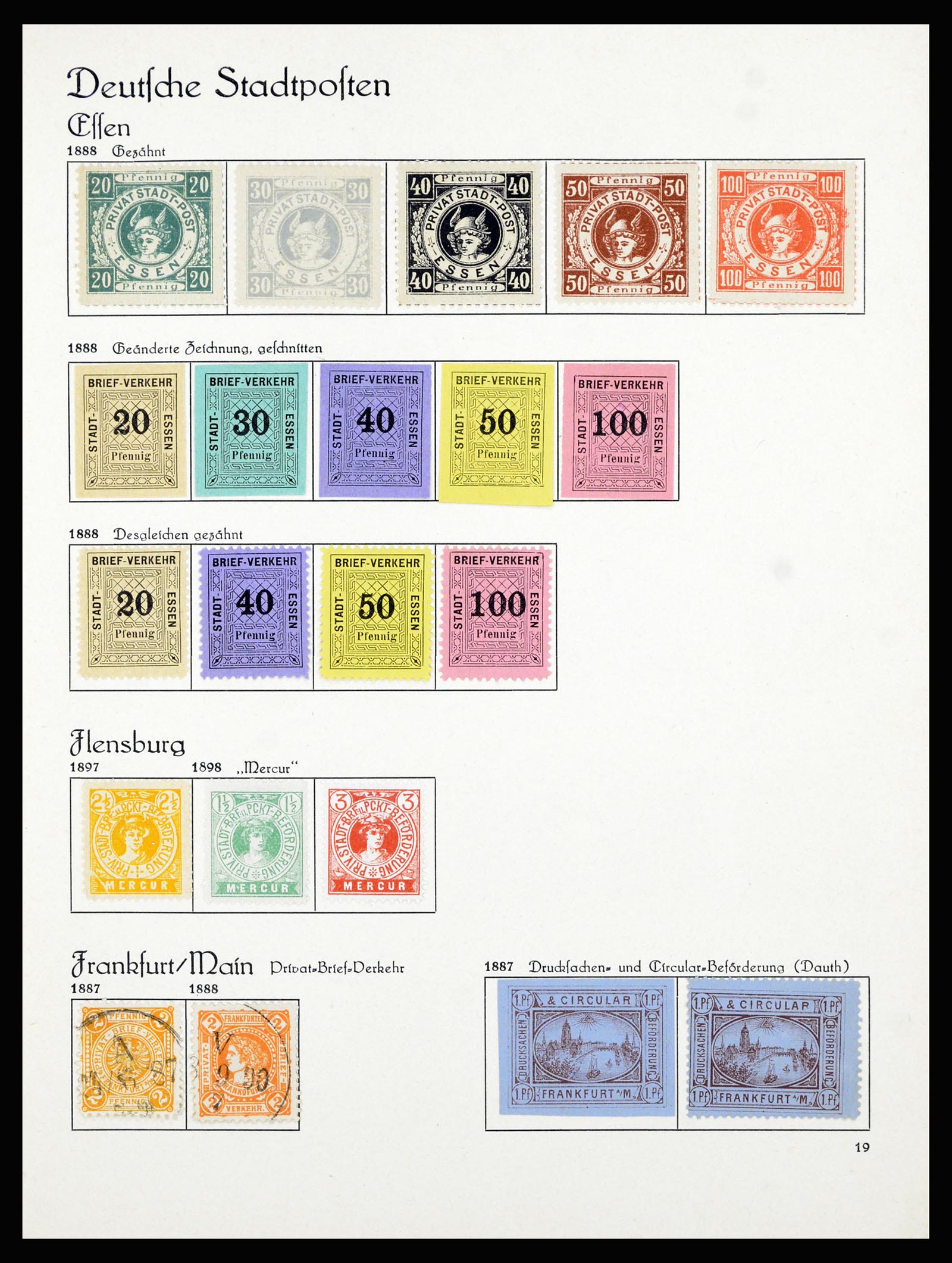 36933 029 - Postzegelverzameling 36933 Duitsland stadspost 1875-1899.