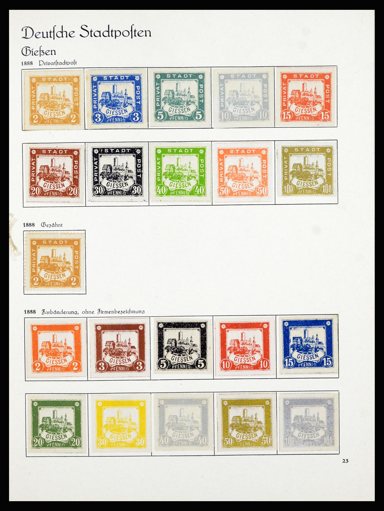 36933 031 - Postzegelverzameling 36933 Duitsland stadspost 1875-1899.