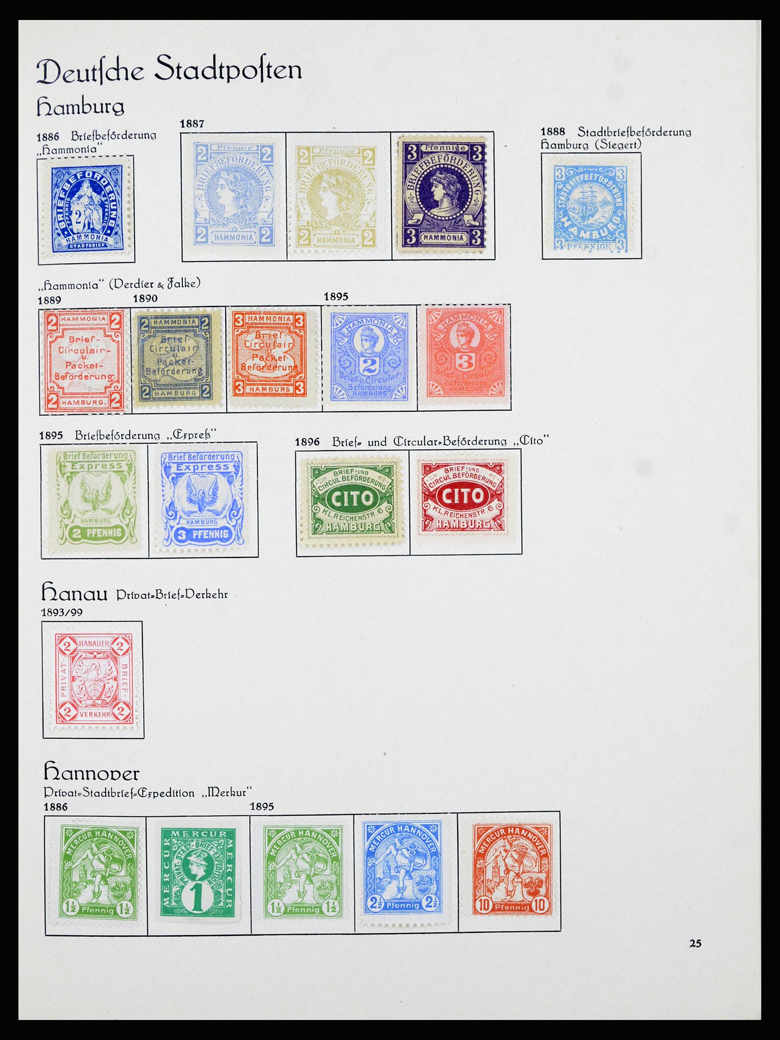 36933 032 - Postzegelverzameling 36933 Duitsland stadspost 1875-1899.