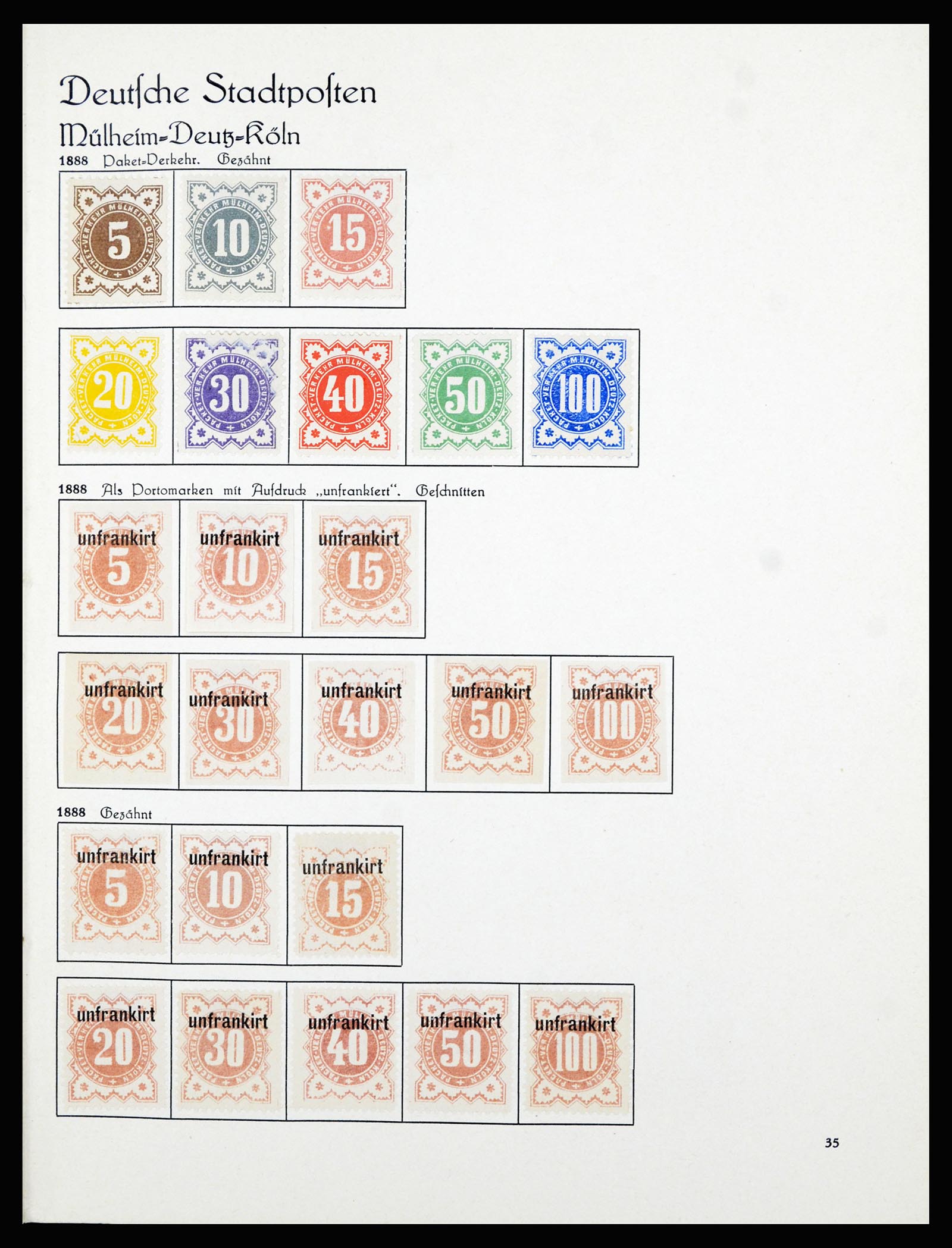 36933 037 - Postzegelverzameling 36933 Duitsland stadspost 1875-1899.