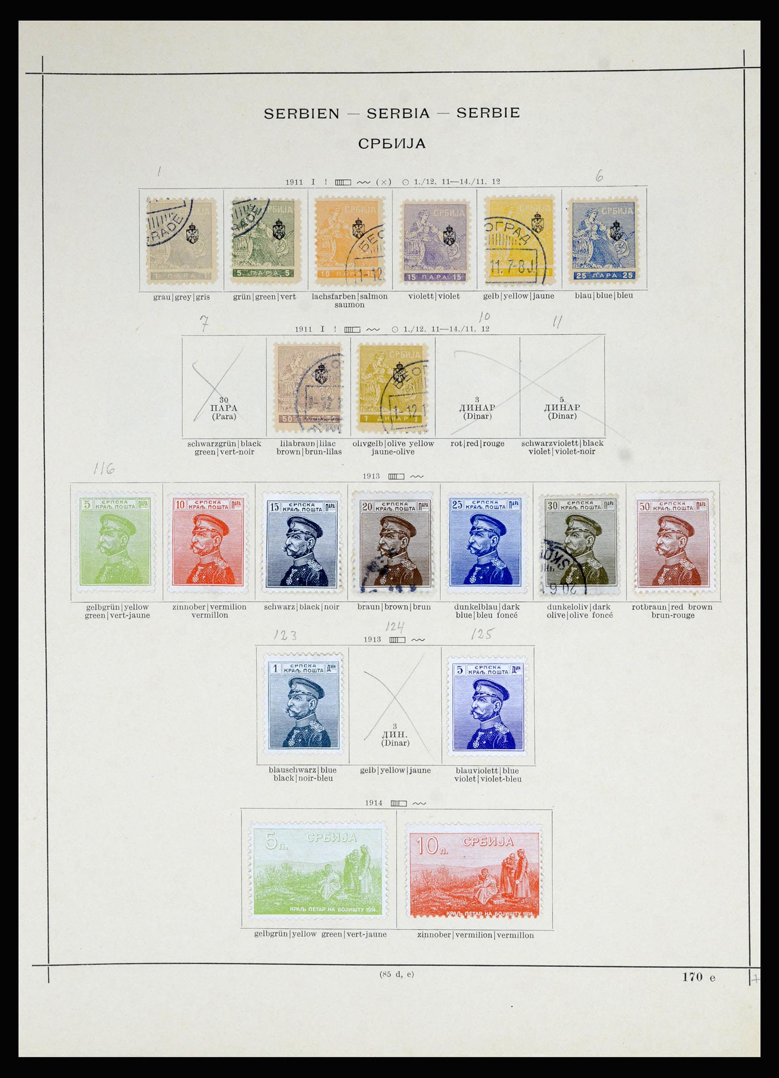 36939 006 - Postzegelverzameling 36939 Servië 1866-1942.