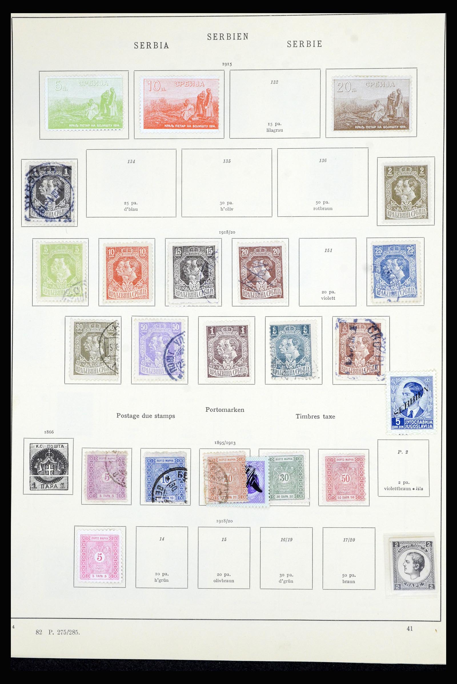 36939 018 - Postzegelverzameling 36939 Servië 1866-1942.