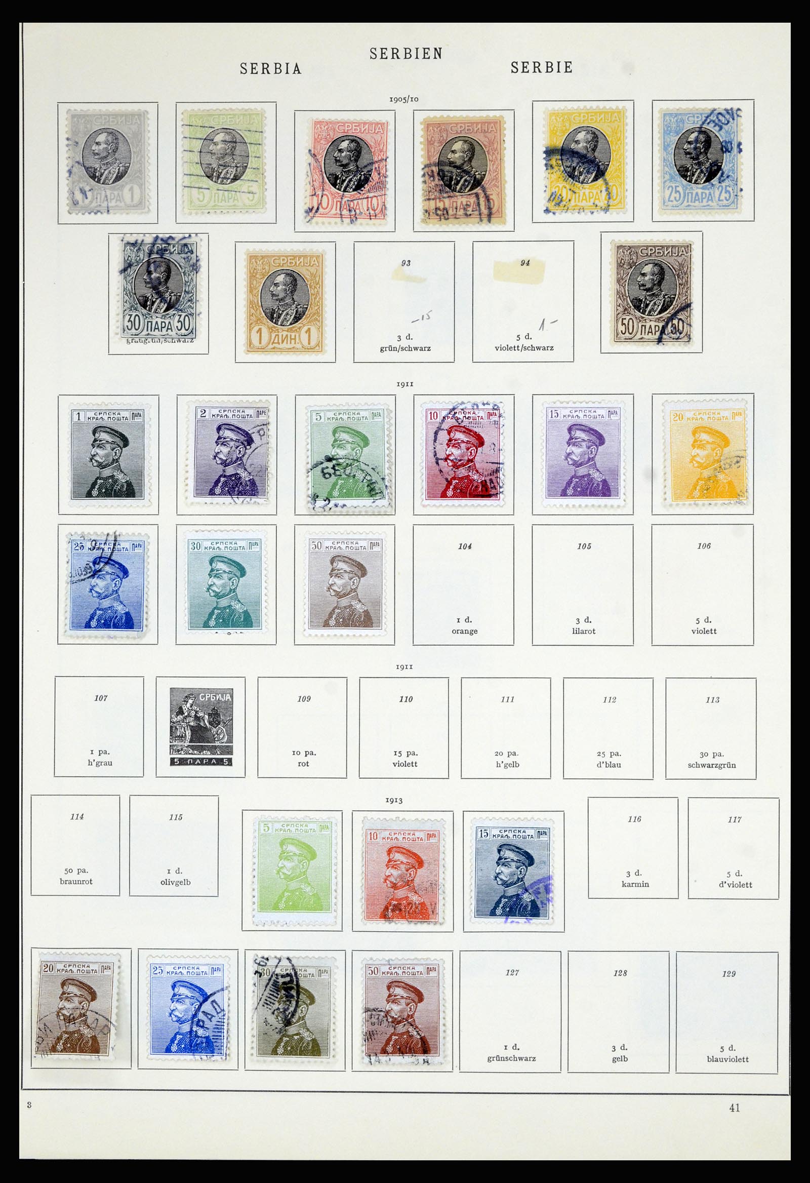 36939 019 - Postzegelverzameling 36939 Servië 1866-1942.