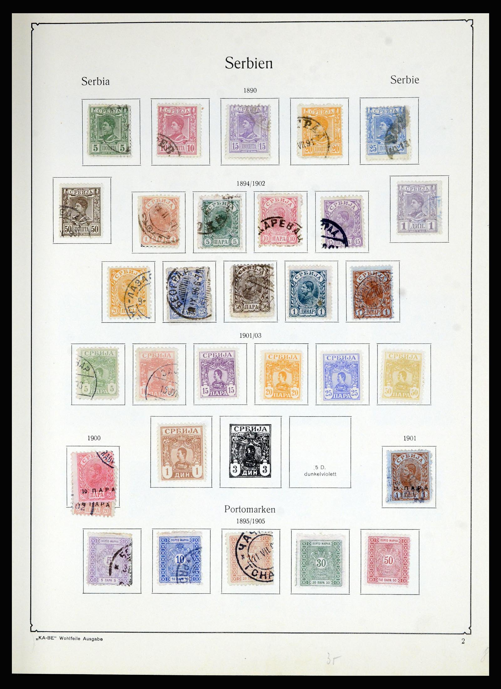 36939 027 - Postzegelverzameling 36939 Servië 1866-1942.