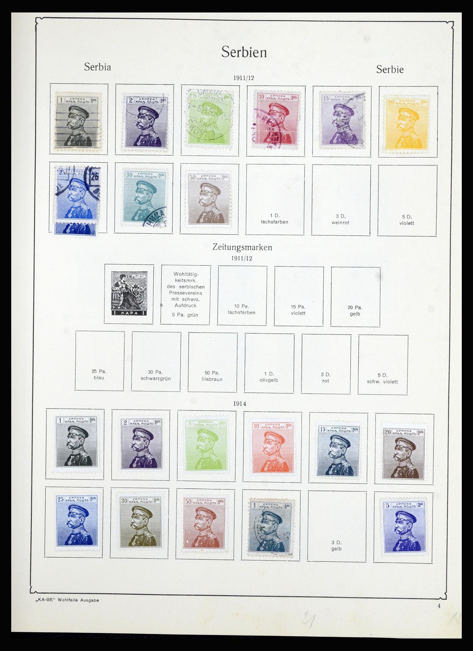 36939 029 - Postzegelverzameling 36939 Servië 1866-1942.