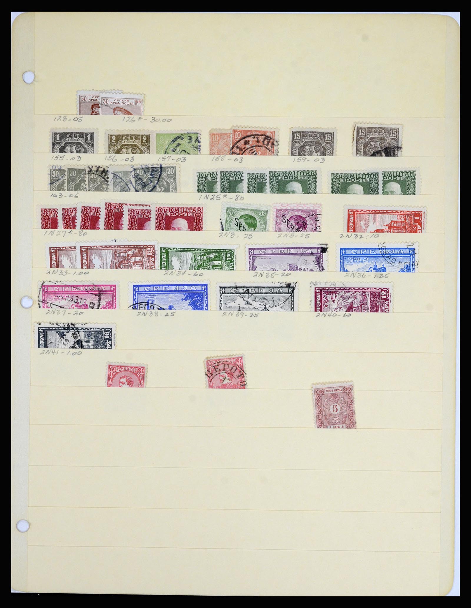 36939 038 - Postzegelverzameling 36939 Servië 1866-1942.