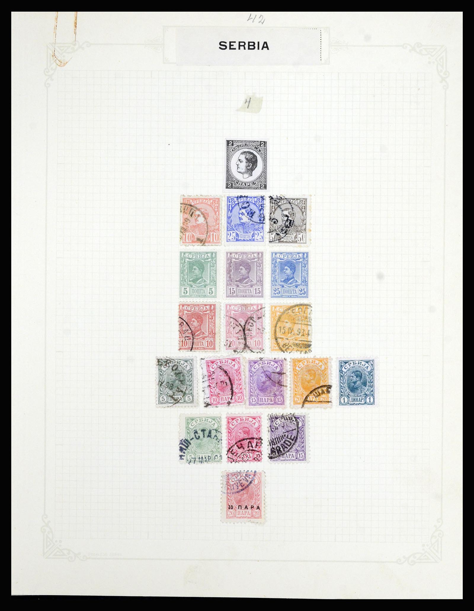 36939 039 - Postzegelverzameling 36939 Servië 1866-1942.