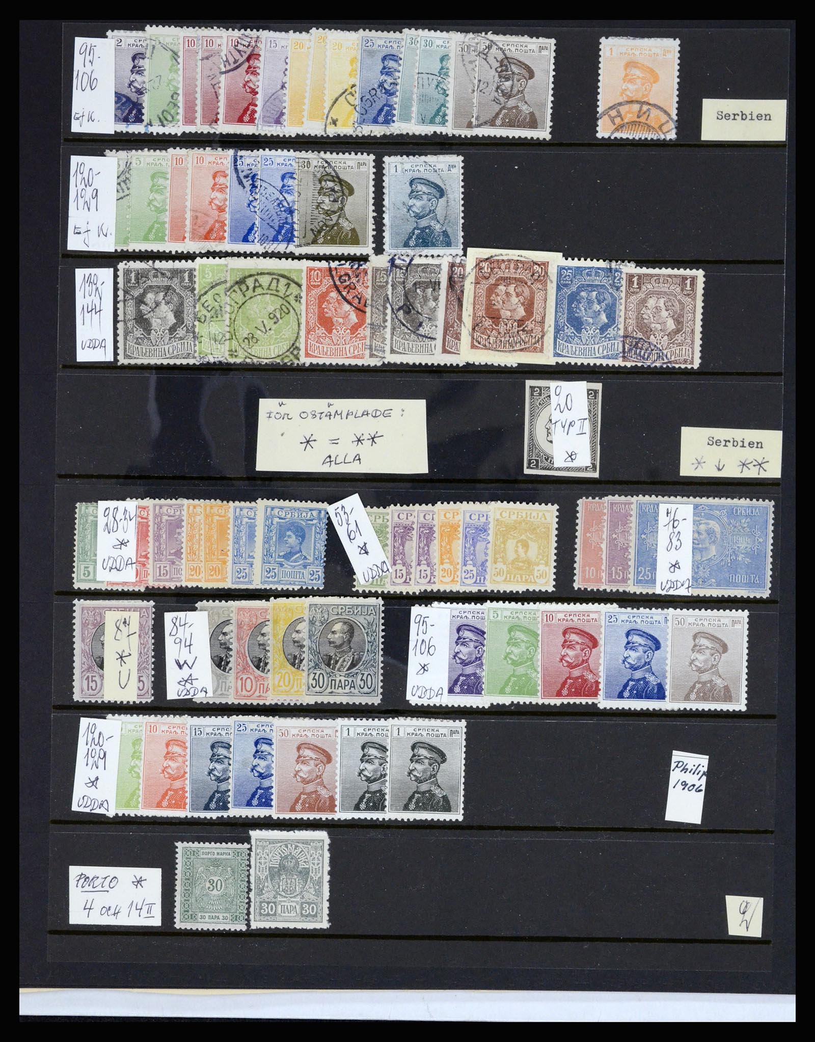 36939 042 - Postzegelverzameling 36939 Servië 1866-1942.