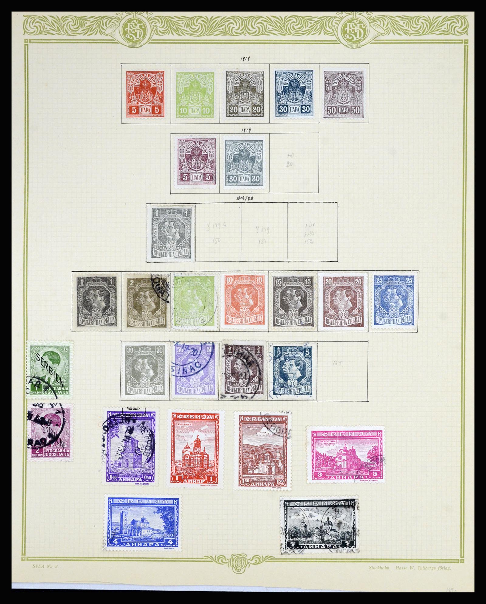 36939 047 - Postzegelverzameling 36939 Servië 1866-1942.