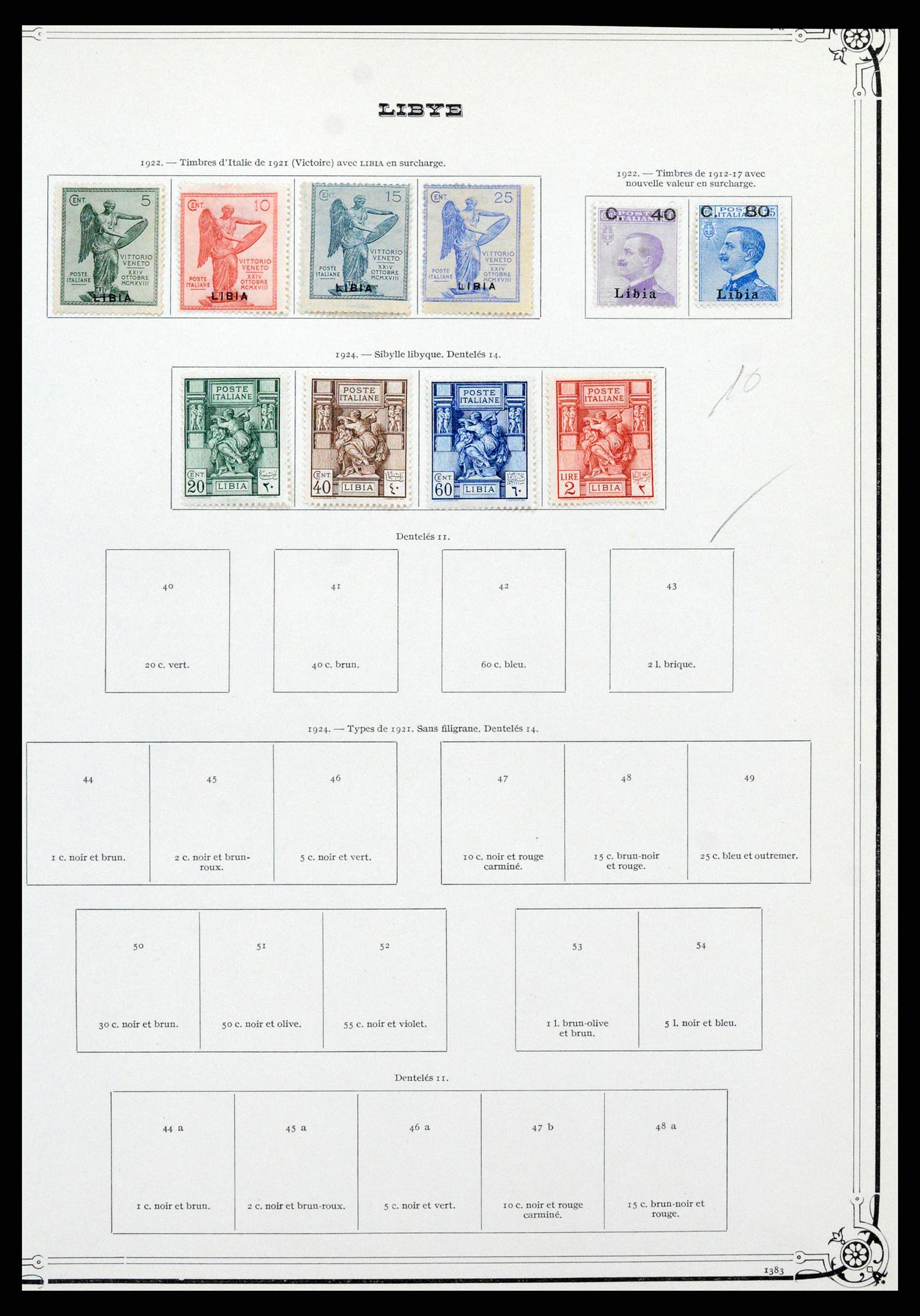 36941 002 - Postzegelverzameling 36941 Libië 1912-1929.