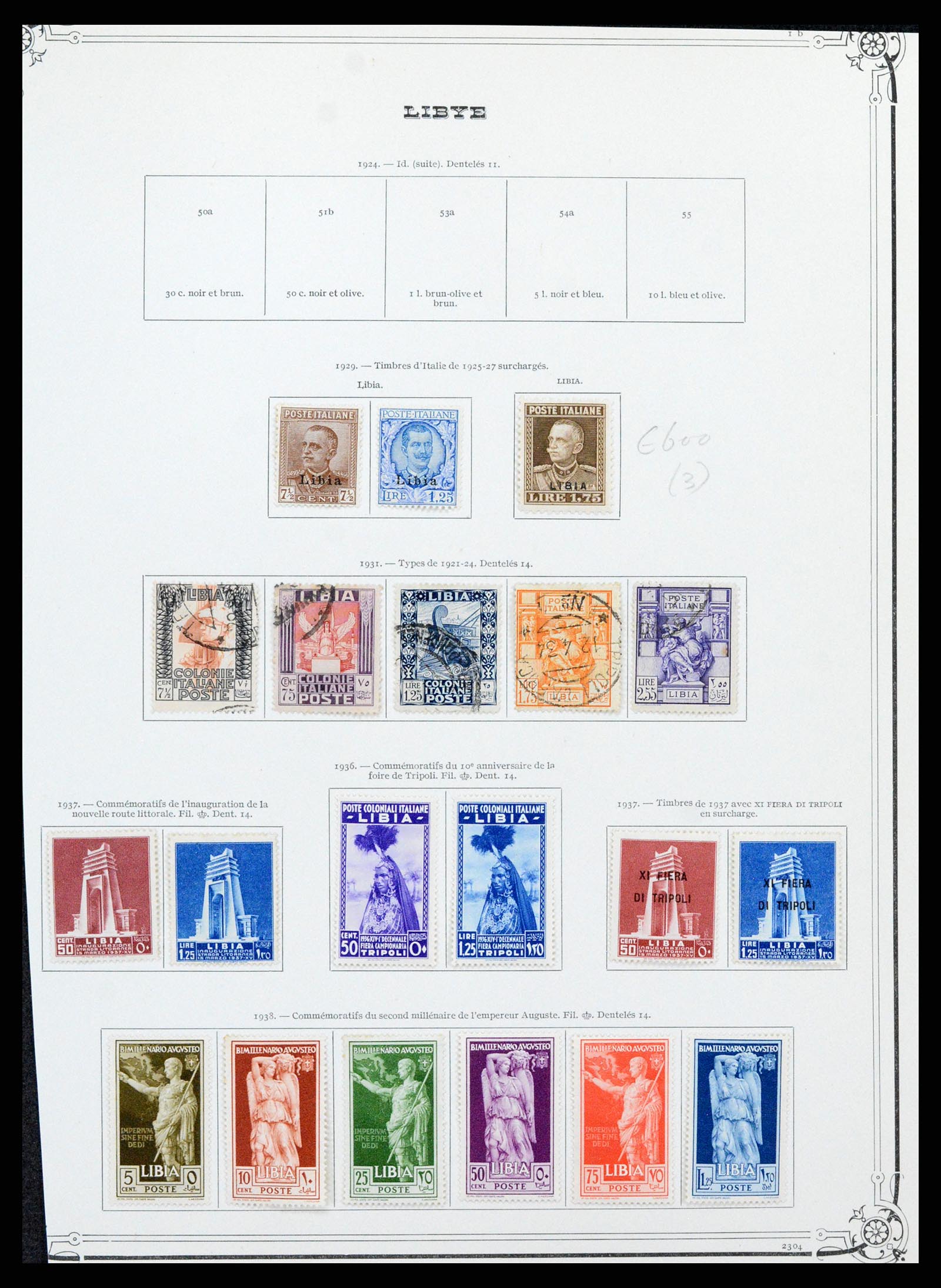 36941 003 - Postzegelverzameling 36941 Libië 1912-1929.