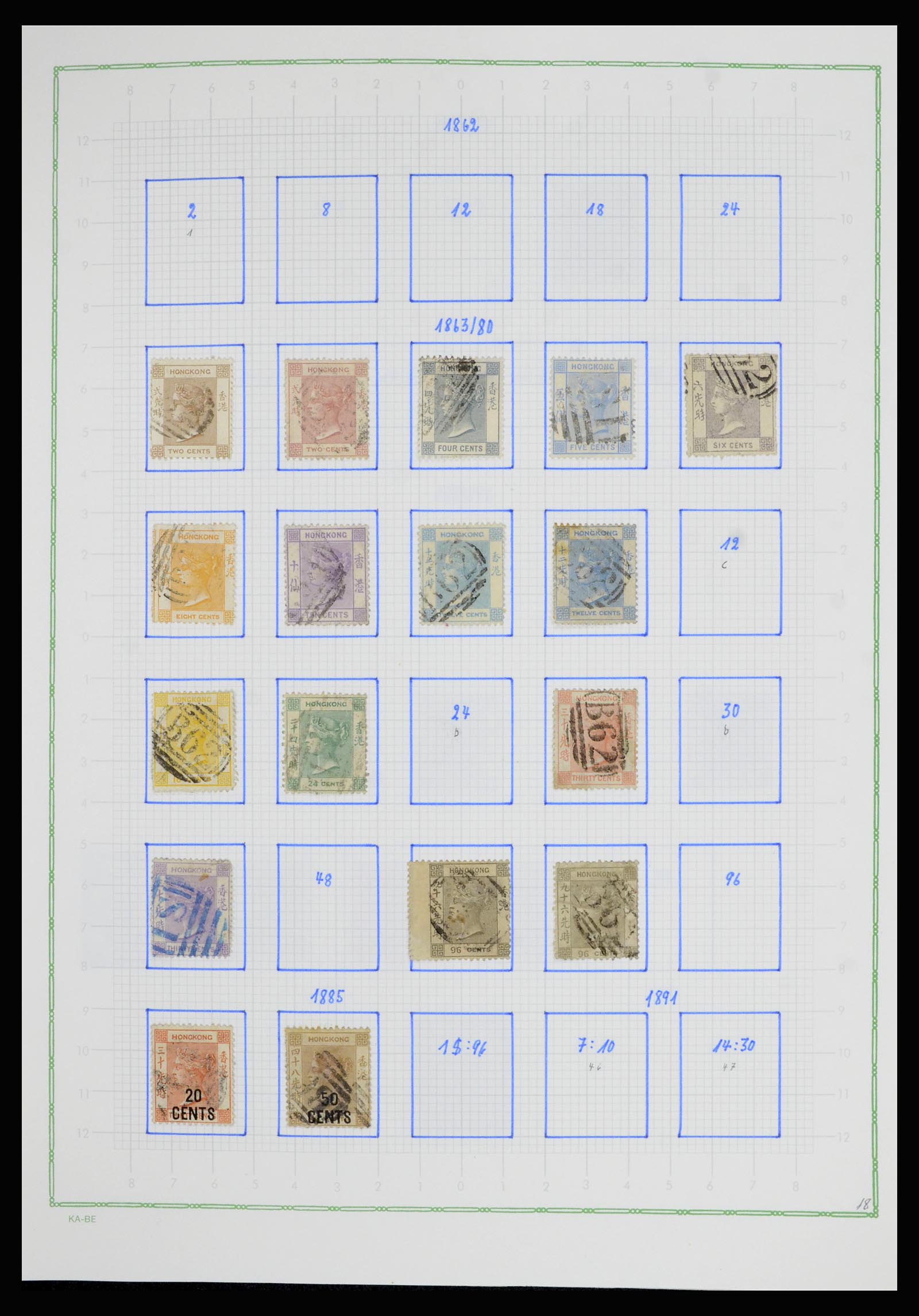 36942 001 - Postzegelverzameling 36942 Hongkong 1863-1997.