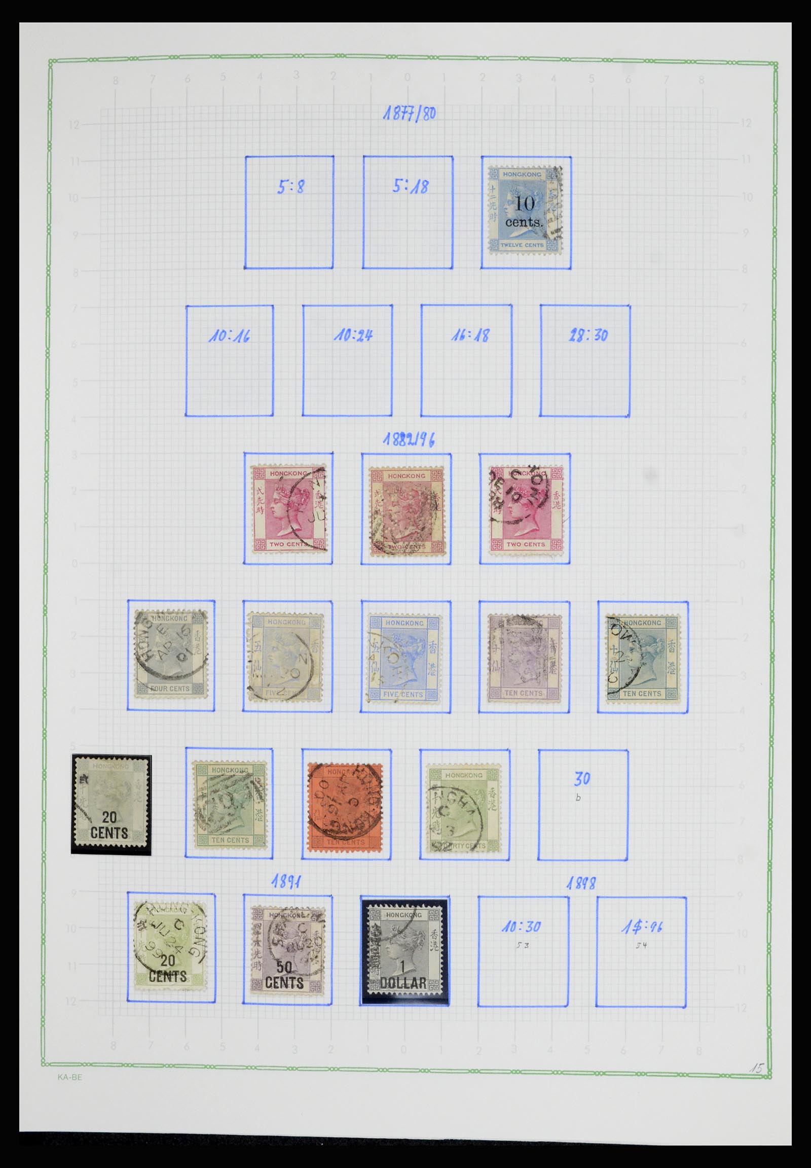 36942 002 - Postzegelverzameling 36942 Hongkong 1863-1997.