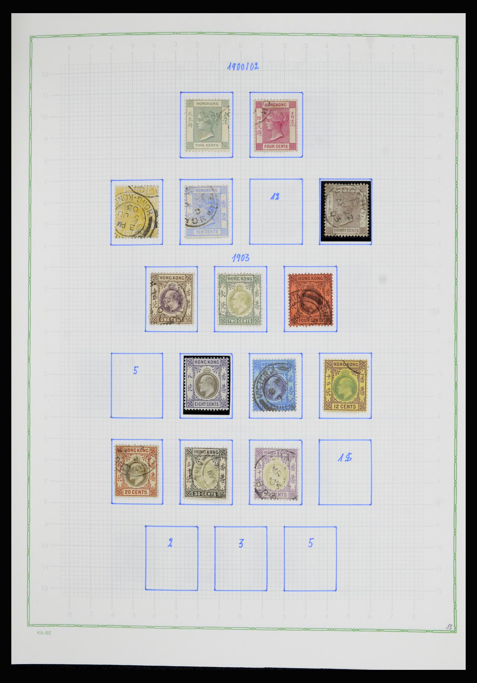 36942 003 - Postzegelverzameling 36942 Hongkong 1863-1997.
