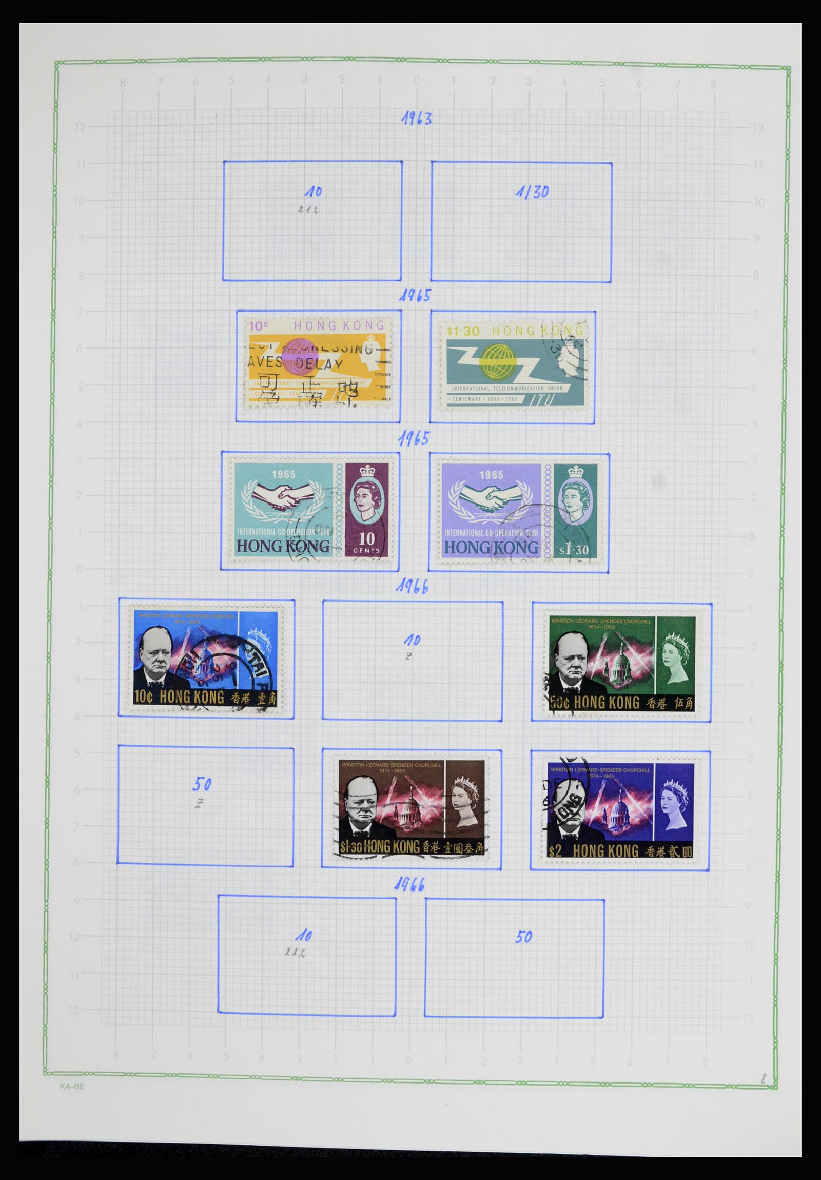 36942 011 - Postzegelverzameling 36942 Hongkong 1863-1997.
