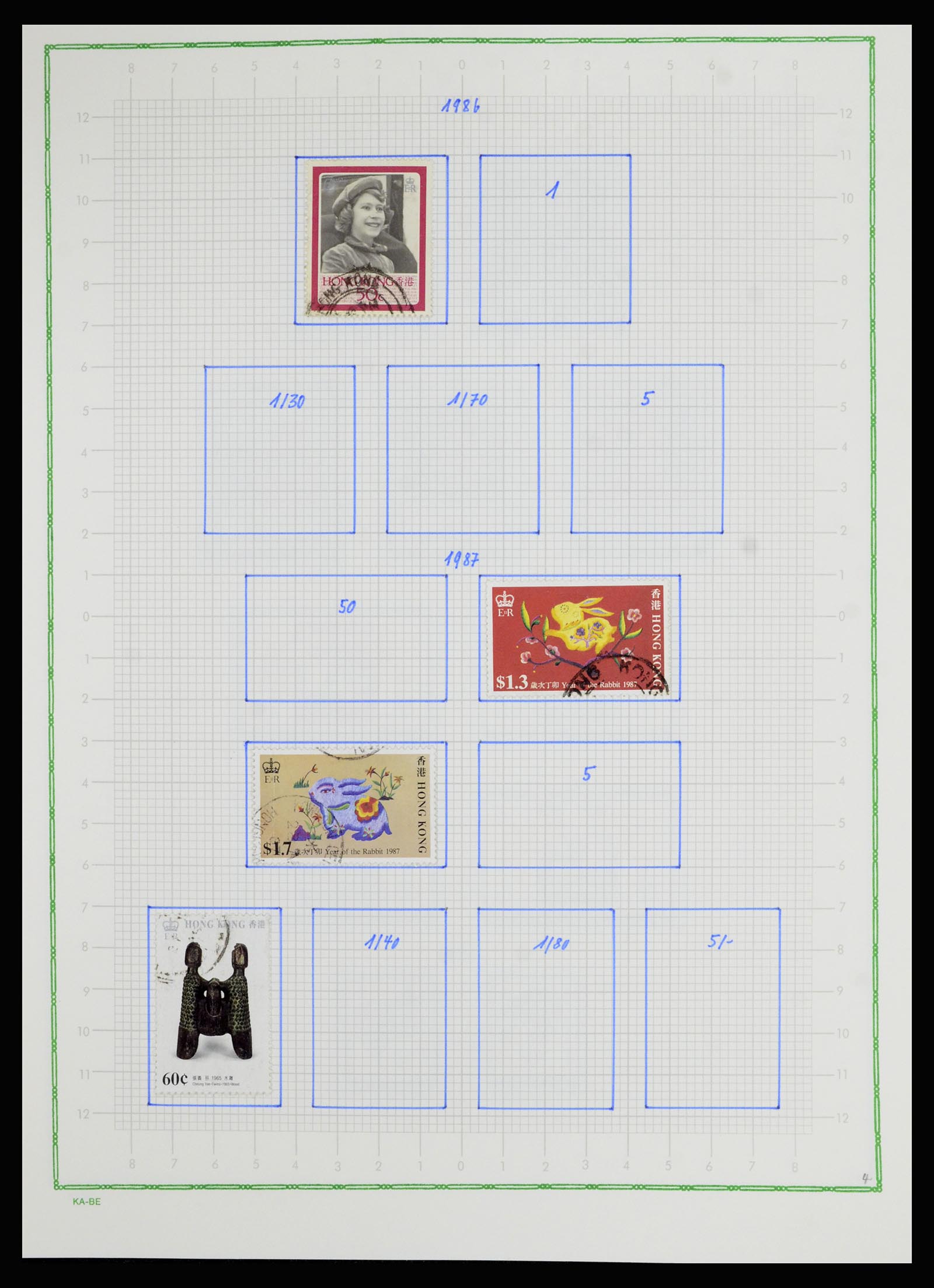 36942 042 - Postzegelverzameling 36942 Hongkong 1863-1997.
