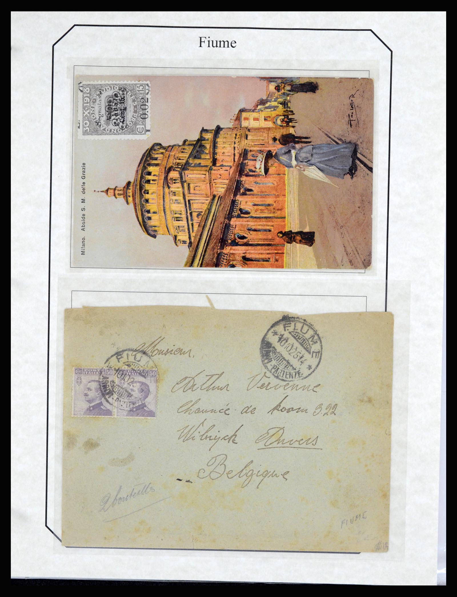 36947 006 - Postzegelverzameling 36947 Italië en gebieden brieven 1918-1945.