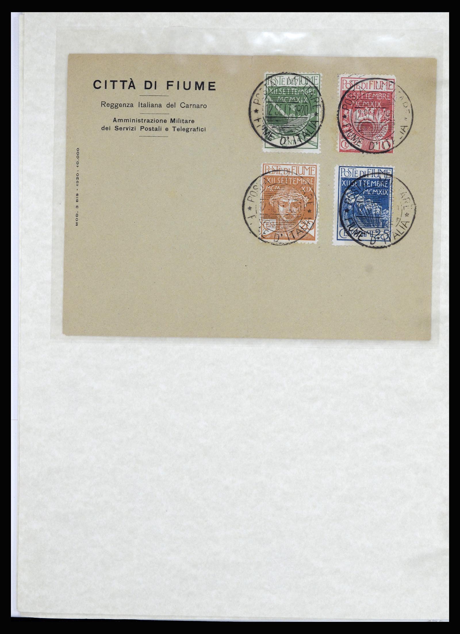 36947 007 - Postzegelverzameling 36947 Italië en gebieden brieven 1918-1945.