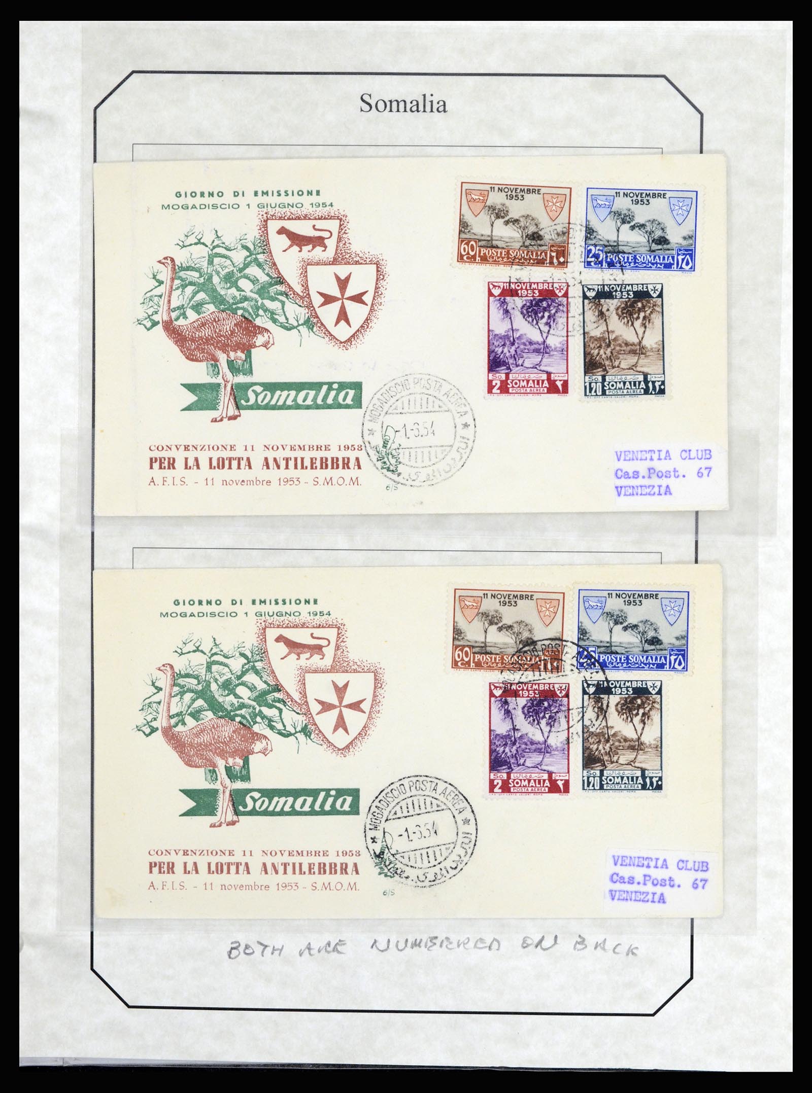 36947 013 - Postzegelverzameling 36947 Italië en gebieden brieven 1918-1945.