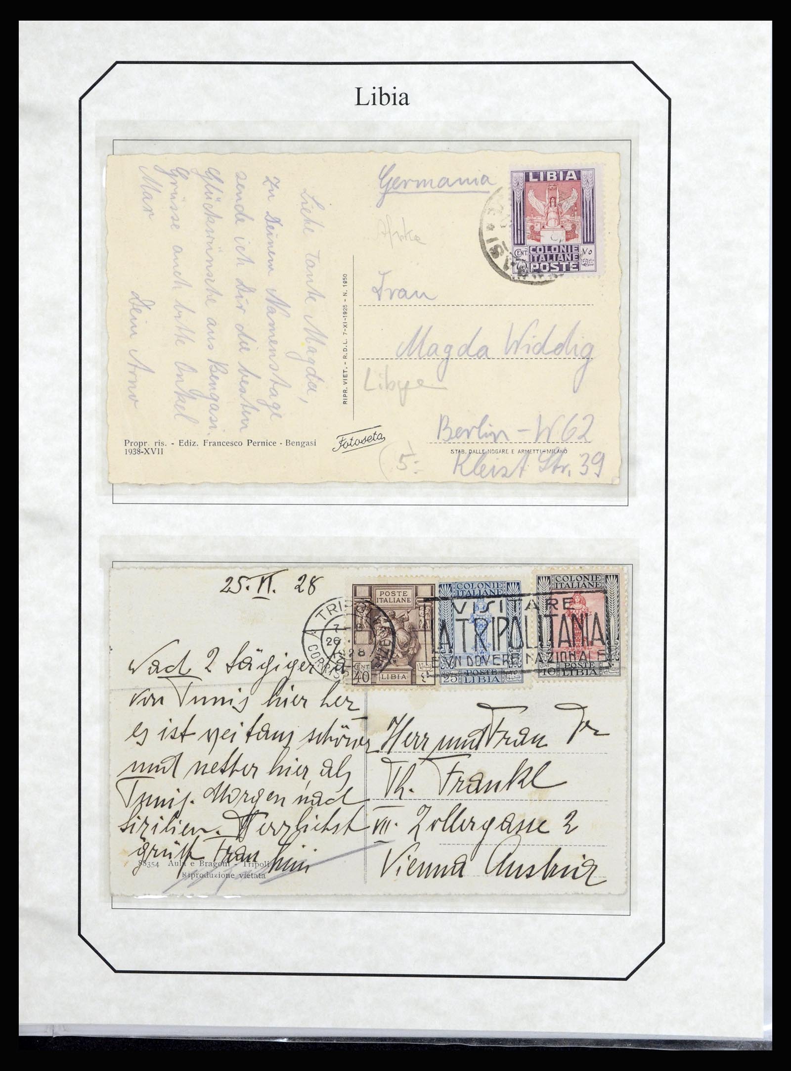 36947 015 - Postzegelverzameling 36947 Italië en gebieden brieven 1918-1945.