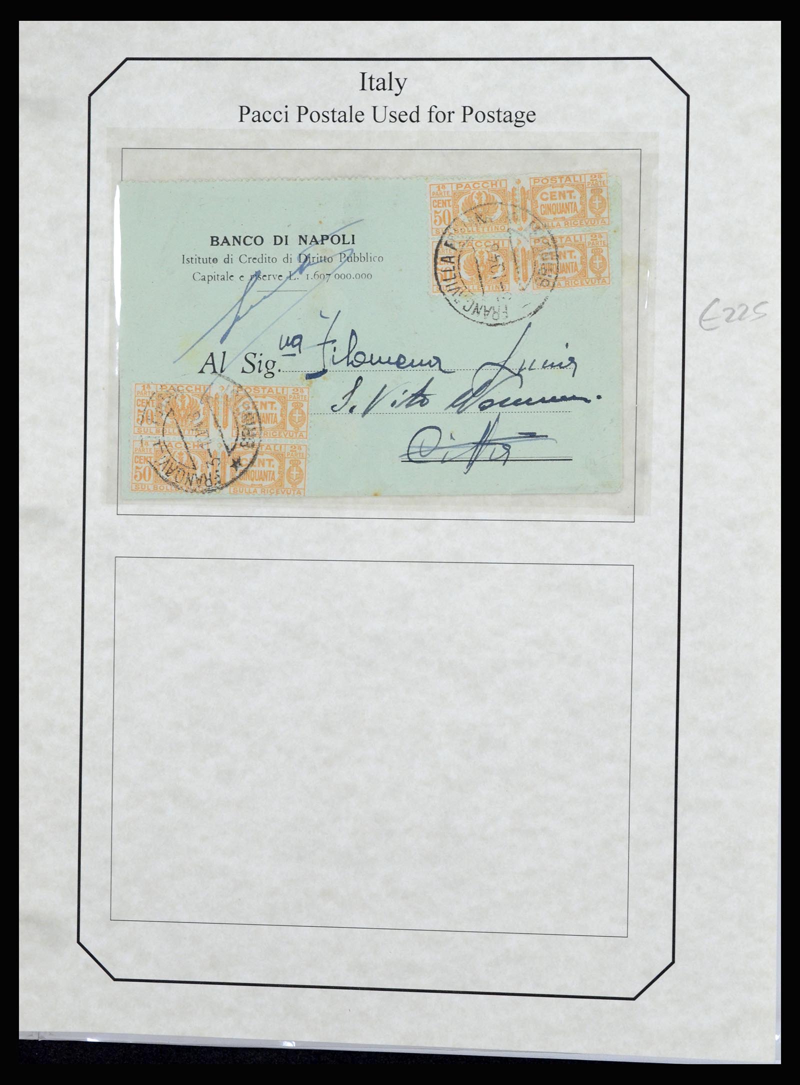 36947 020 - Postzegelverzameling 36947 Italië en gebieden brieven 1918-1945.