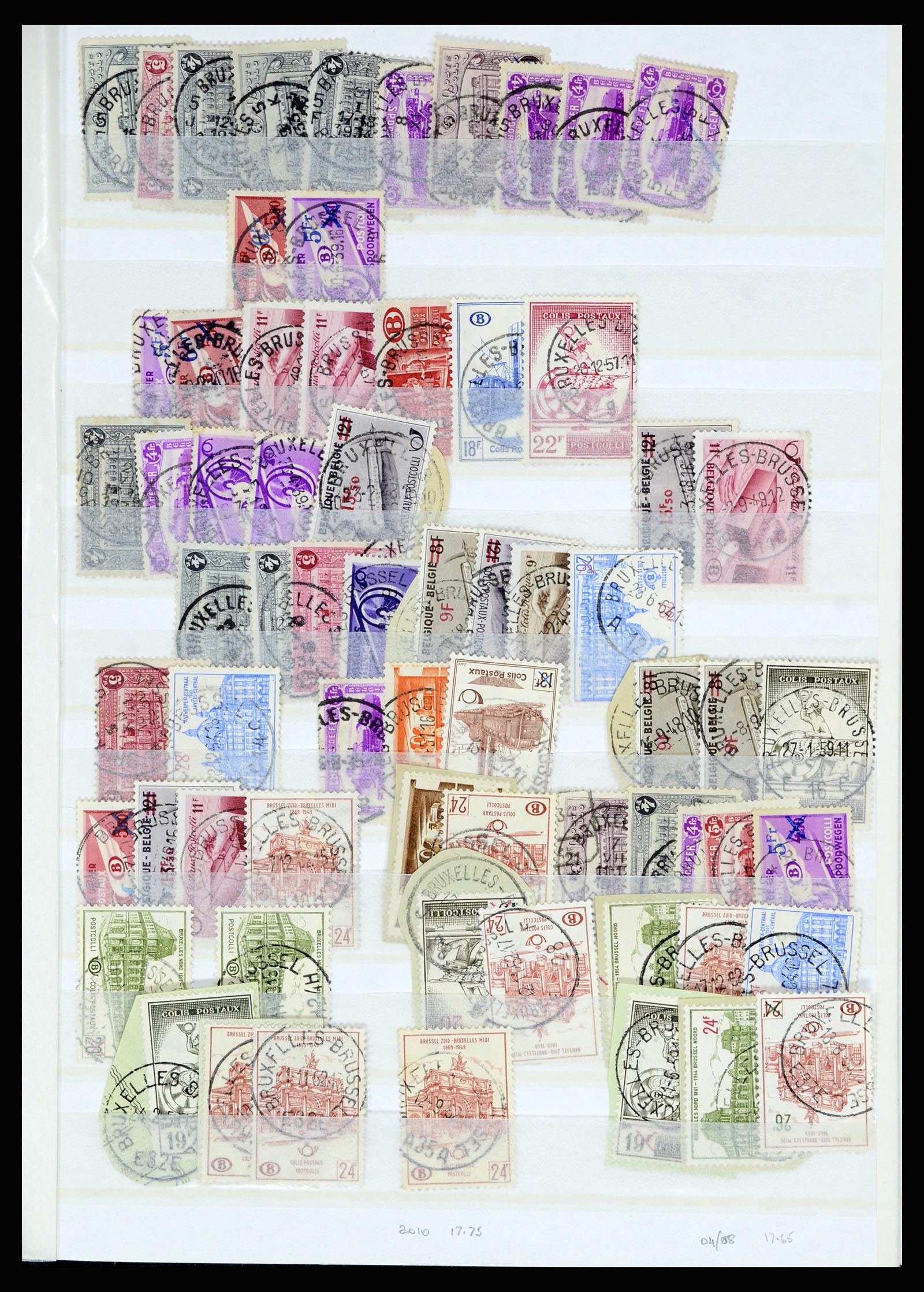 36955 021 - Postzegelverzameling 36955 België spoorwegstempels 1879-1950.