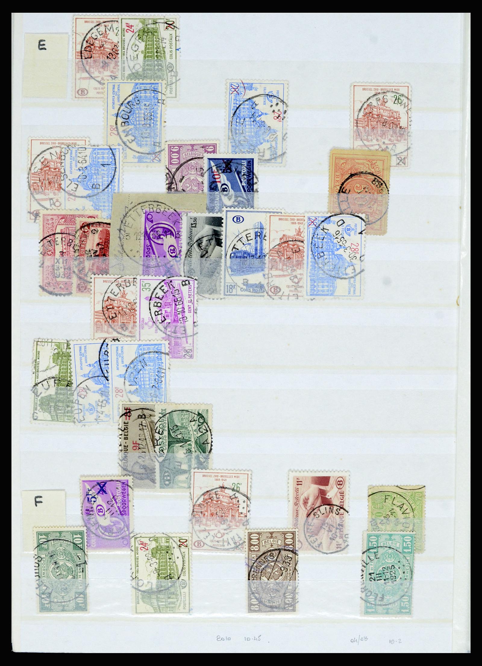 36955 024 - Postzegelverzameling 36955 België spoorwegstempels 1879-1950.