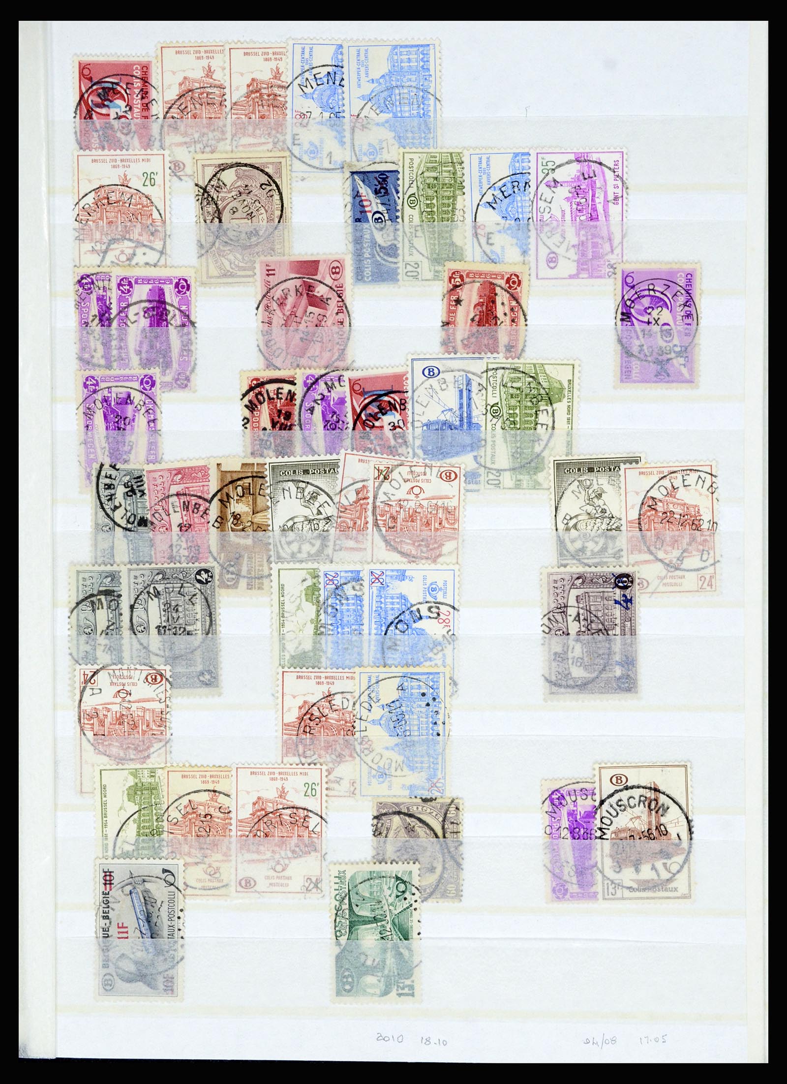 36955 031 - Postzegelverzameling 36955 België spoorwegstempels 1879-1950.