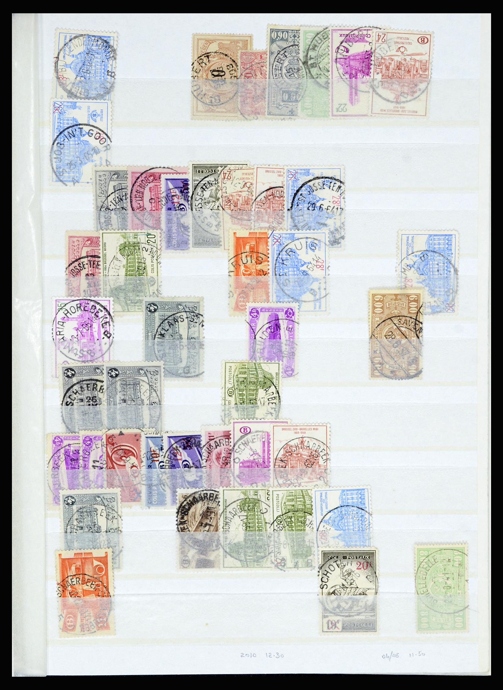 36955 035 - Postzegelverzameling 36955 België spoorwegstempels 1879-1950.