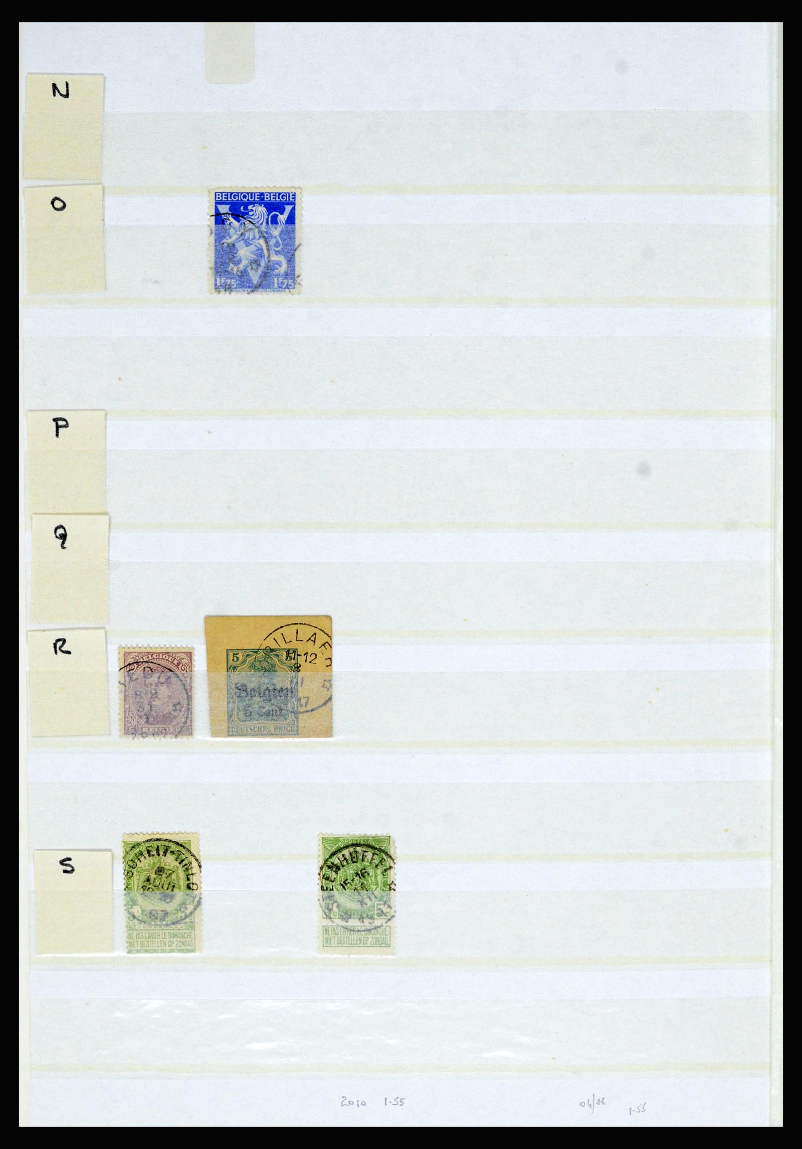 36955 044 - Postzegelverzameling 36955 België spoorwegstempels 1879-1950.