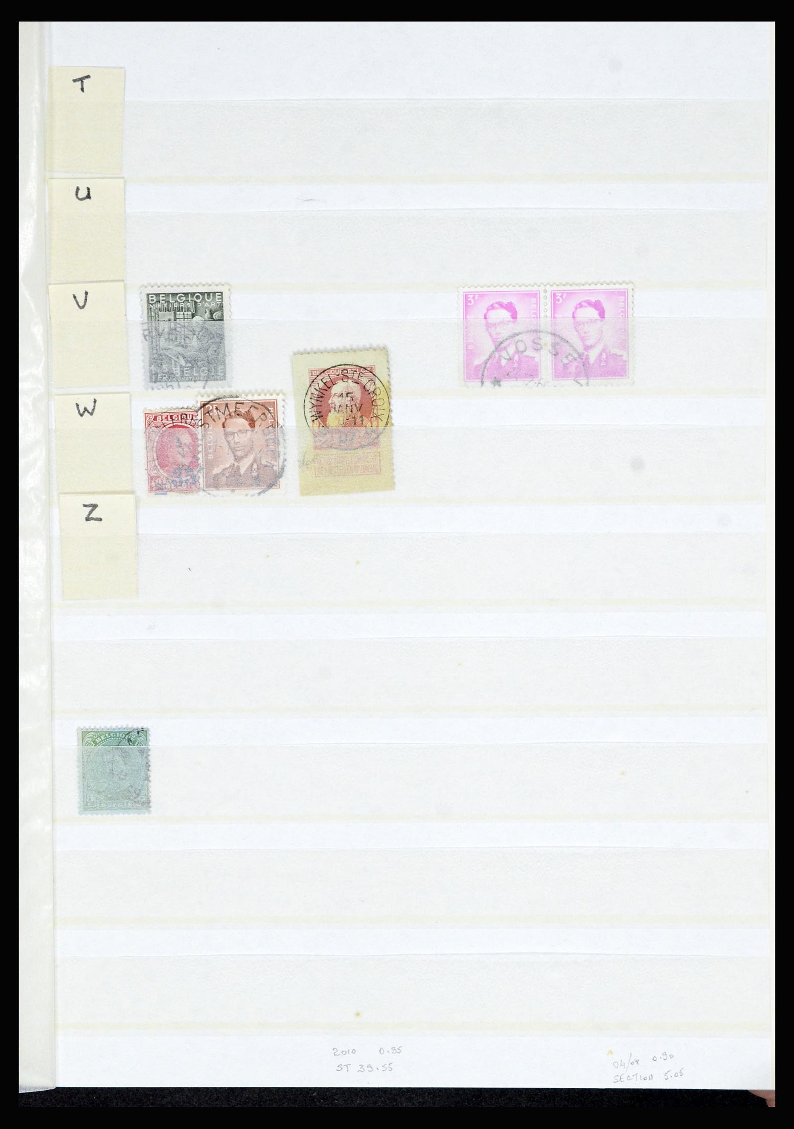 36955 045 - Postzegelverzameling 36955 België spoorwegstempels 1879-1950.