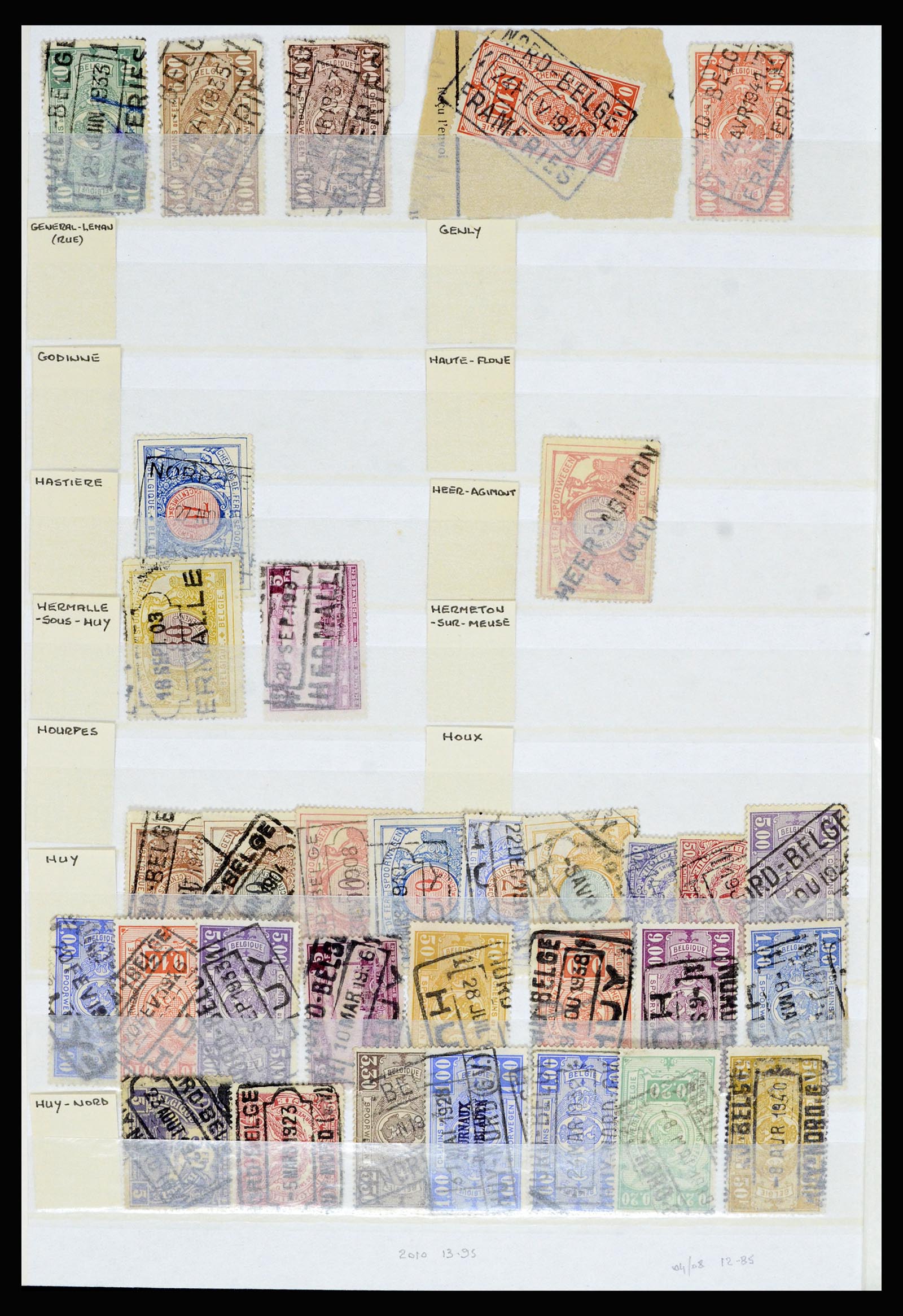 36955 048 - Postzegelverzameling 36955 België spoorwegstempels 1879-1950.